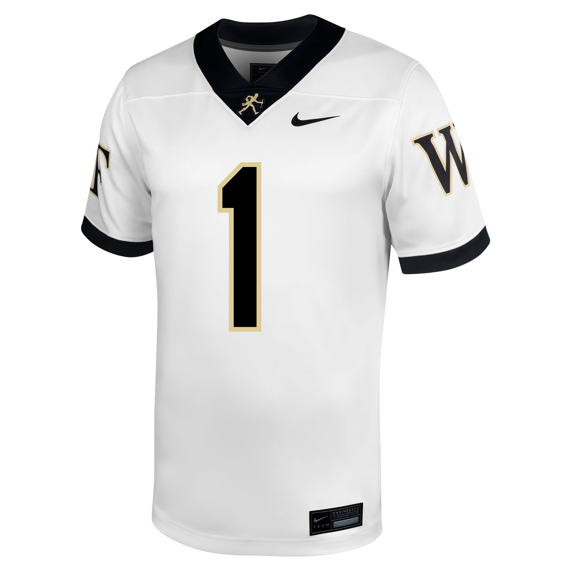 #1 Wake Forest Demon Deacons Football Jersey - White - front view