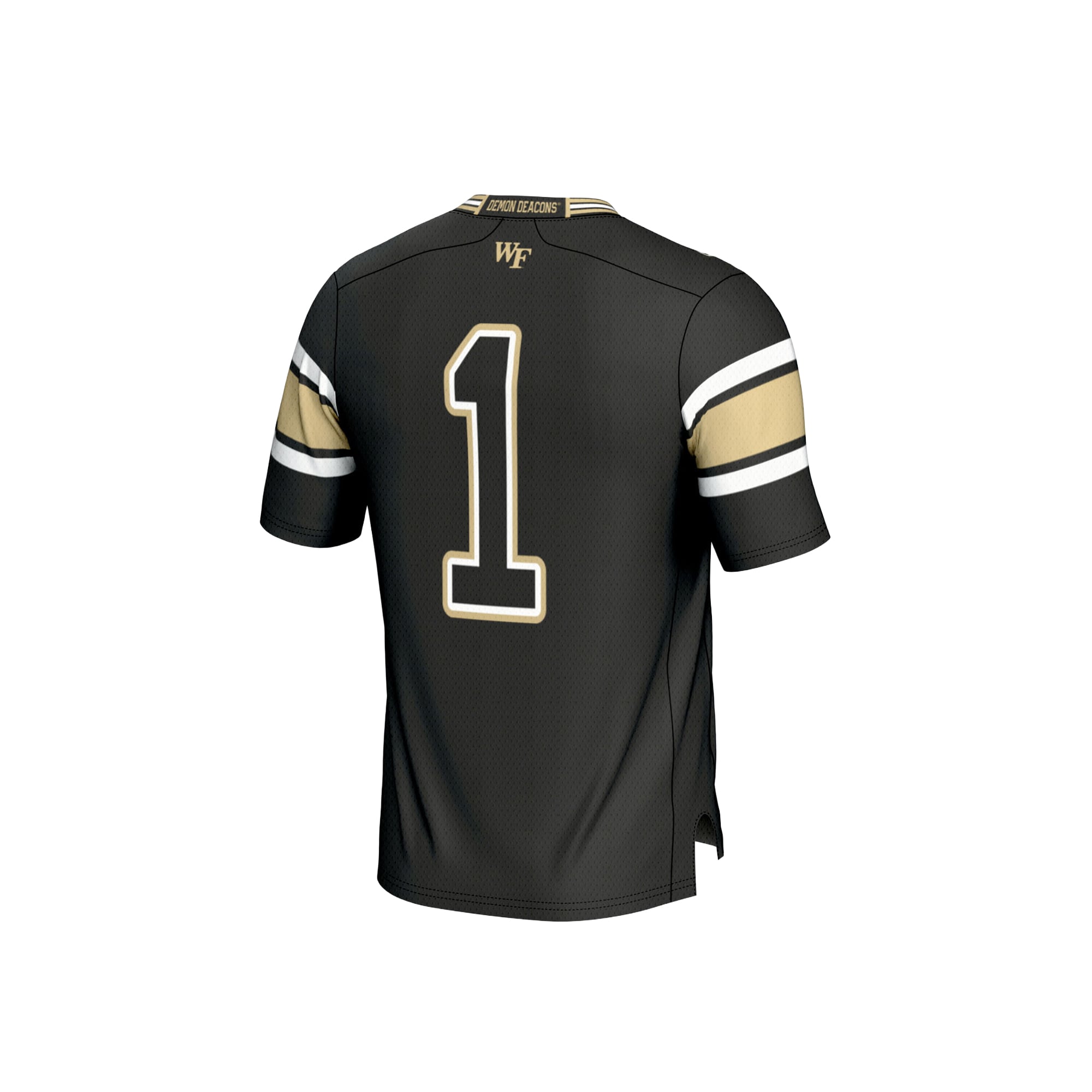 #1 Wake Forest Demon Deacons Unisex Lightweight Football Fashion Jersey Black - back view