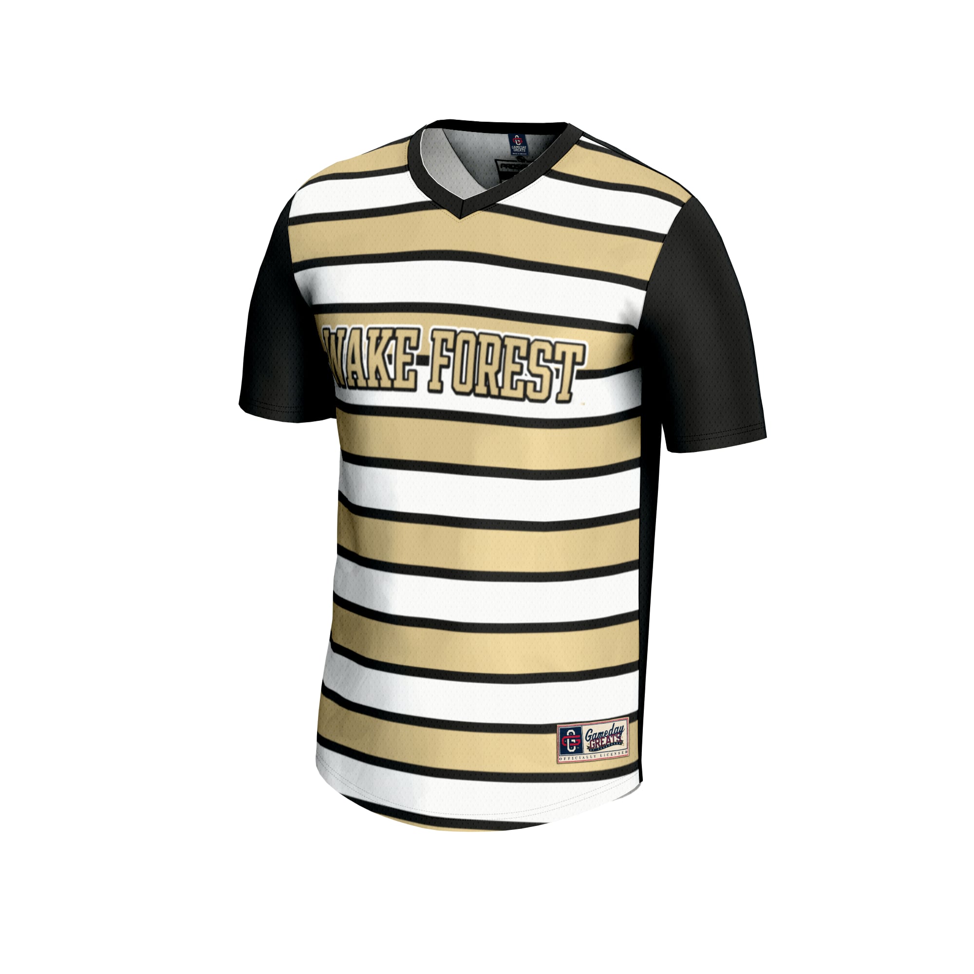 #1 Wake Forest Demon Deacons Youth Lightweight Soccer Fashion Jersey Black - front view