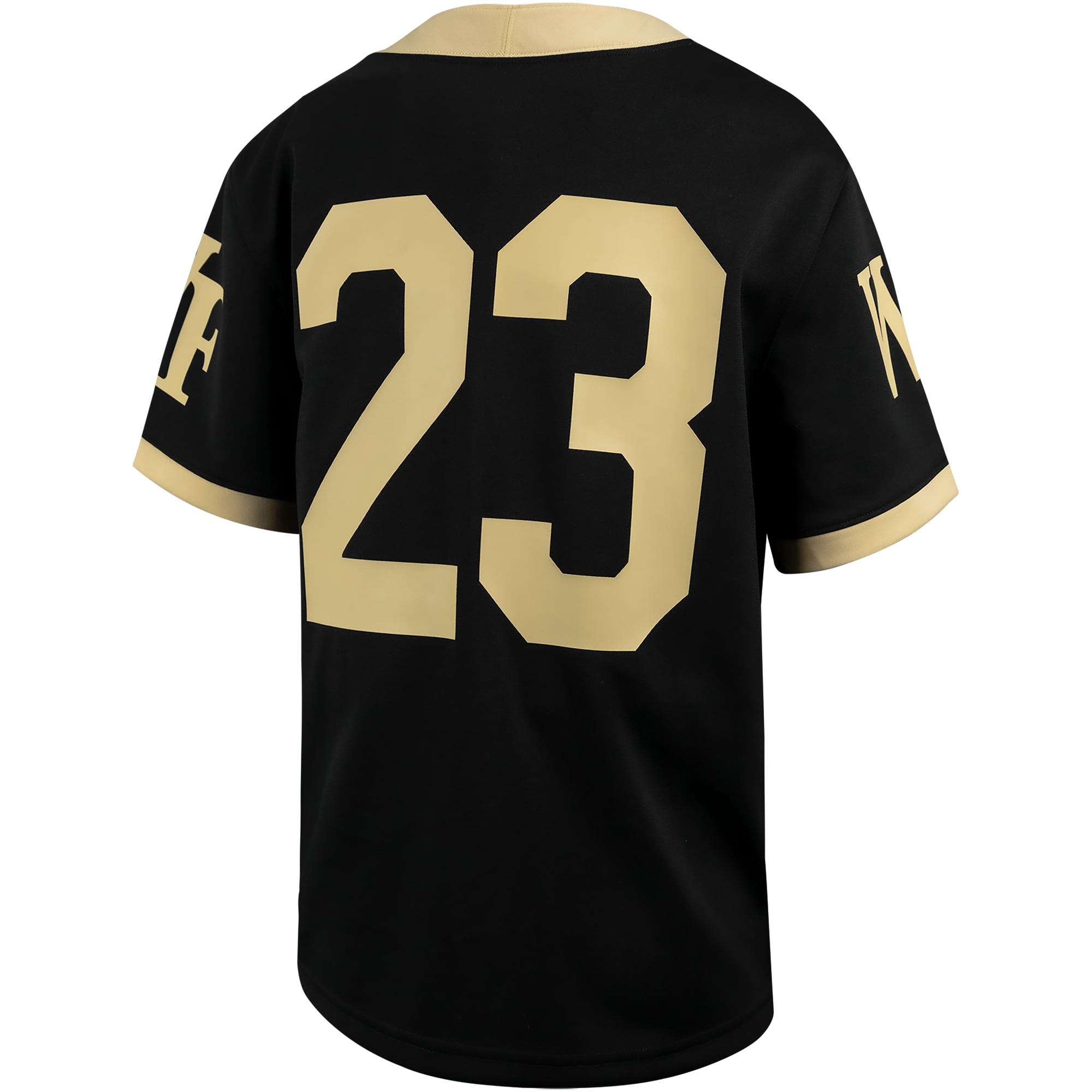 #23 Wake Forest Demon Deacons Youth Jersey Black - back view