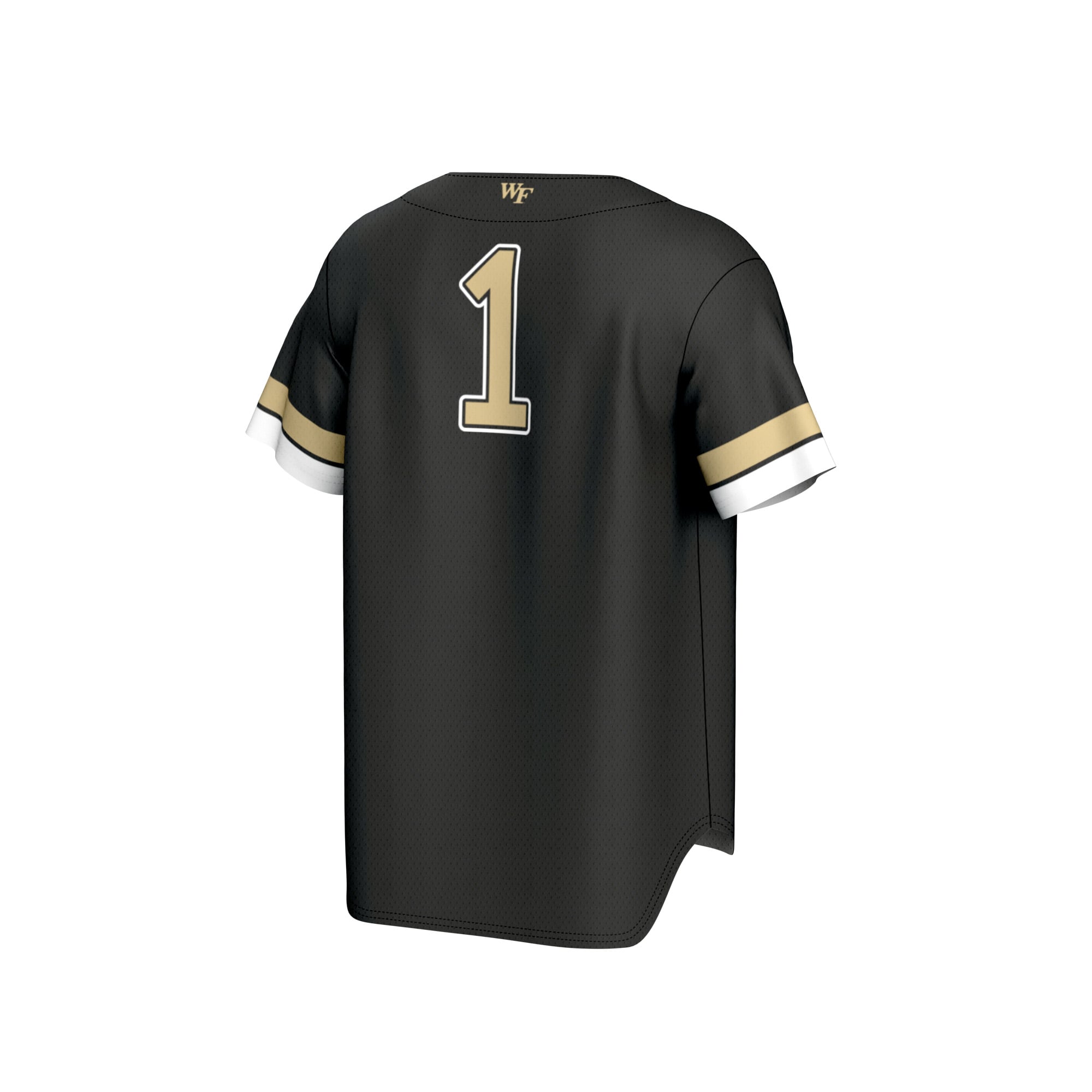 #1 Wake Forest Demon Deacons Youth Lightweight Collegiate Baseball Fashion Jersey Black - back view
