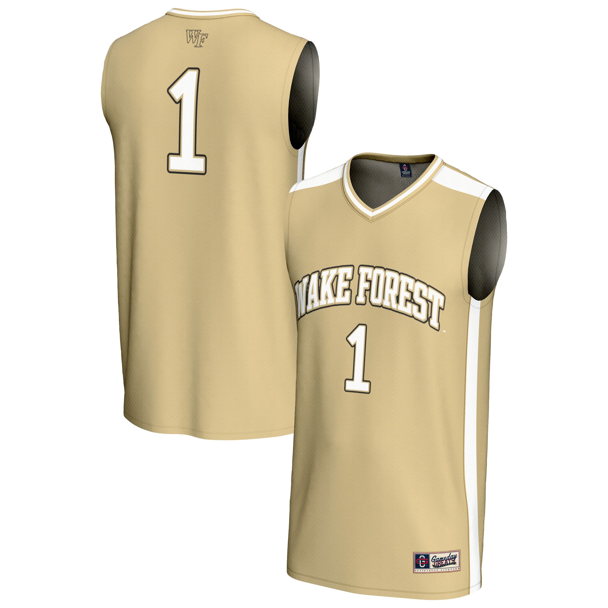 #1 Wake Forest Demon Deacons Youth Lightweight Collegiate Basketball Fashion - front and back view