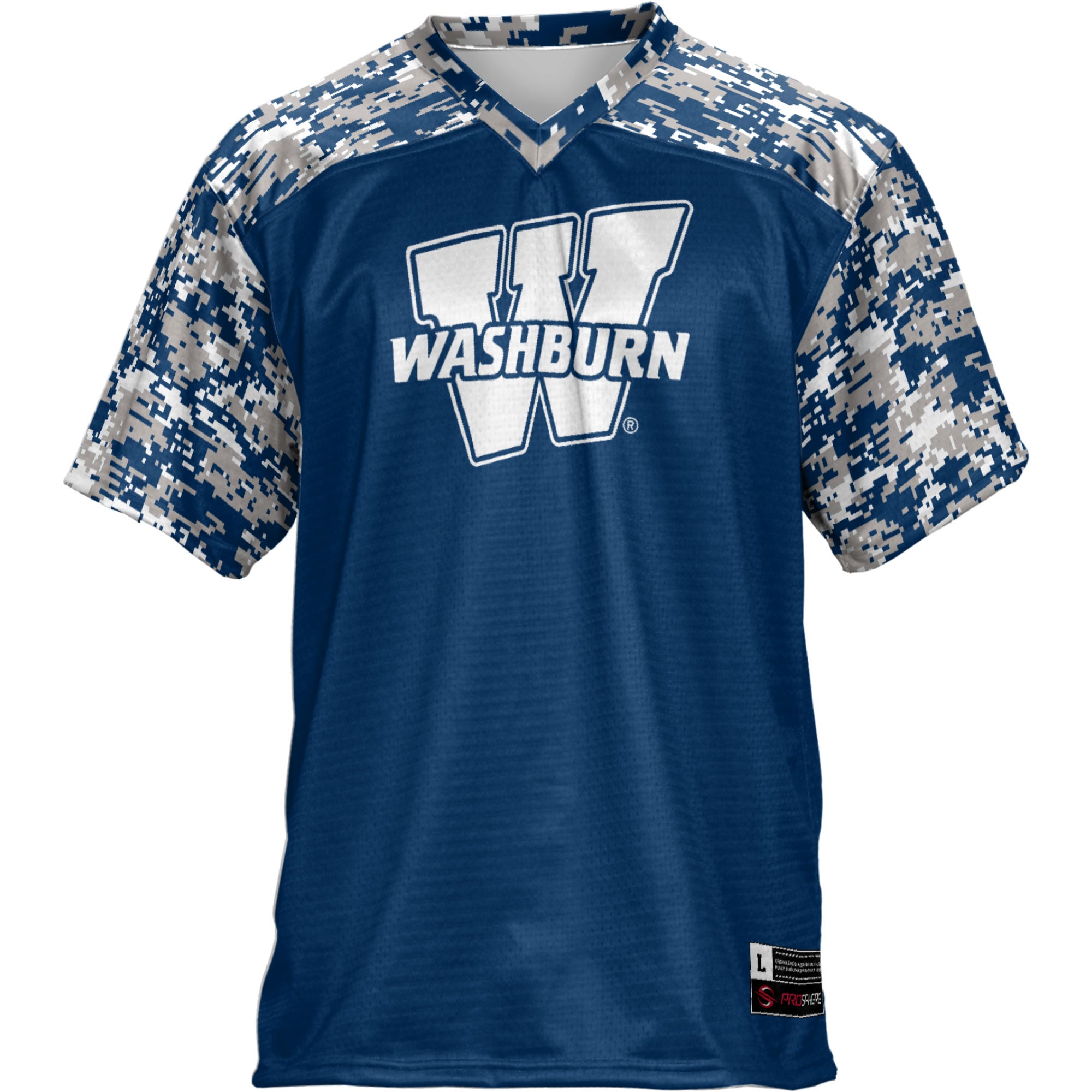 Washburn Ichabods Football Jersey Blue - front view