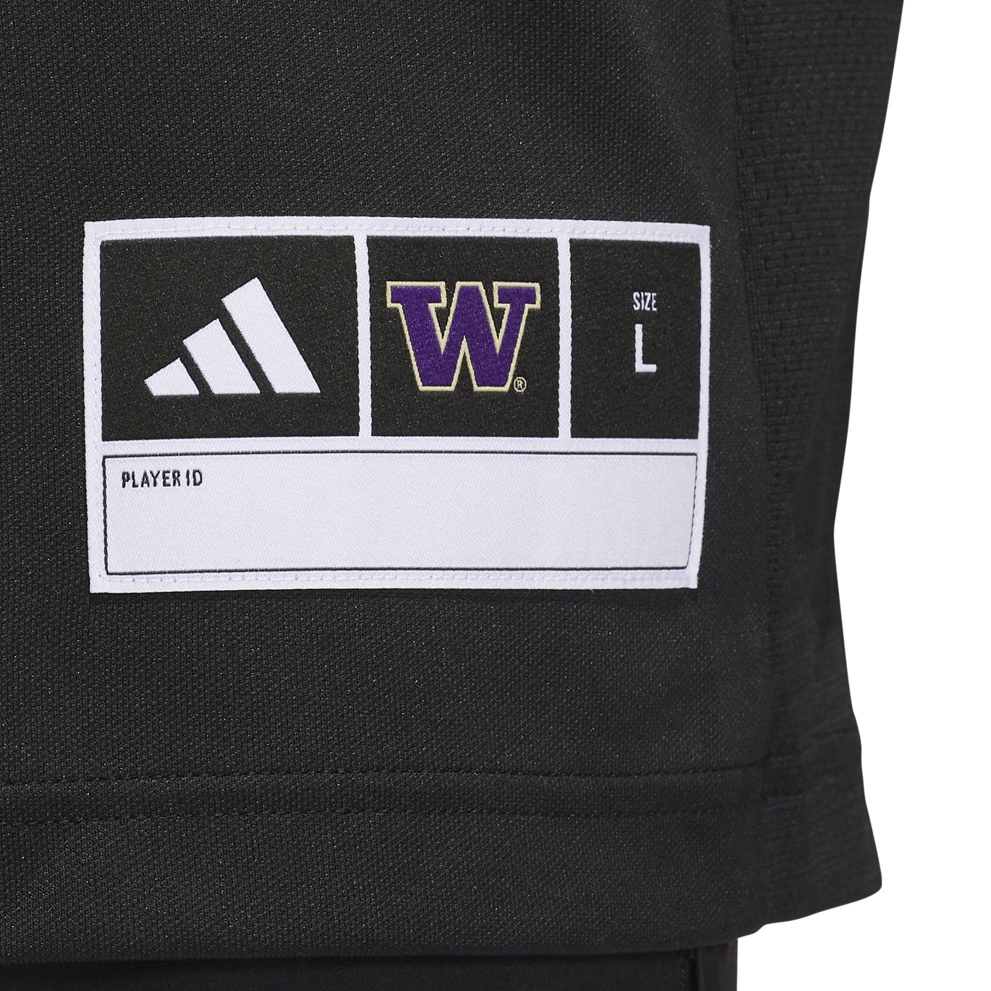 #24 Washington Huskies Alternate Strategy Jersey Black - detail view 1