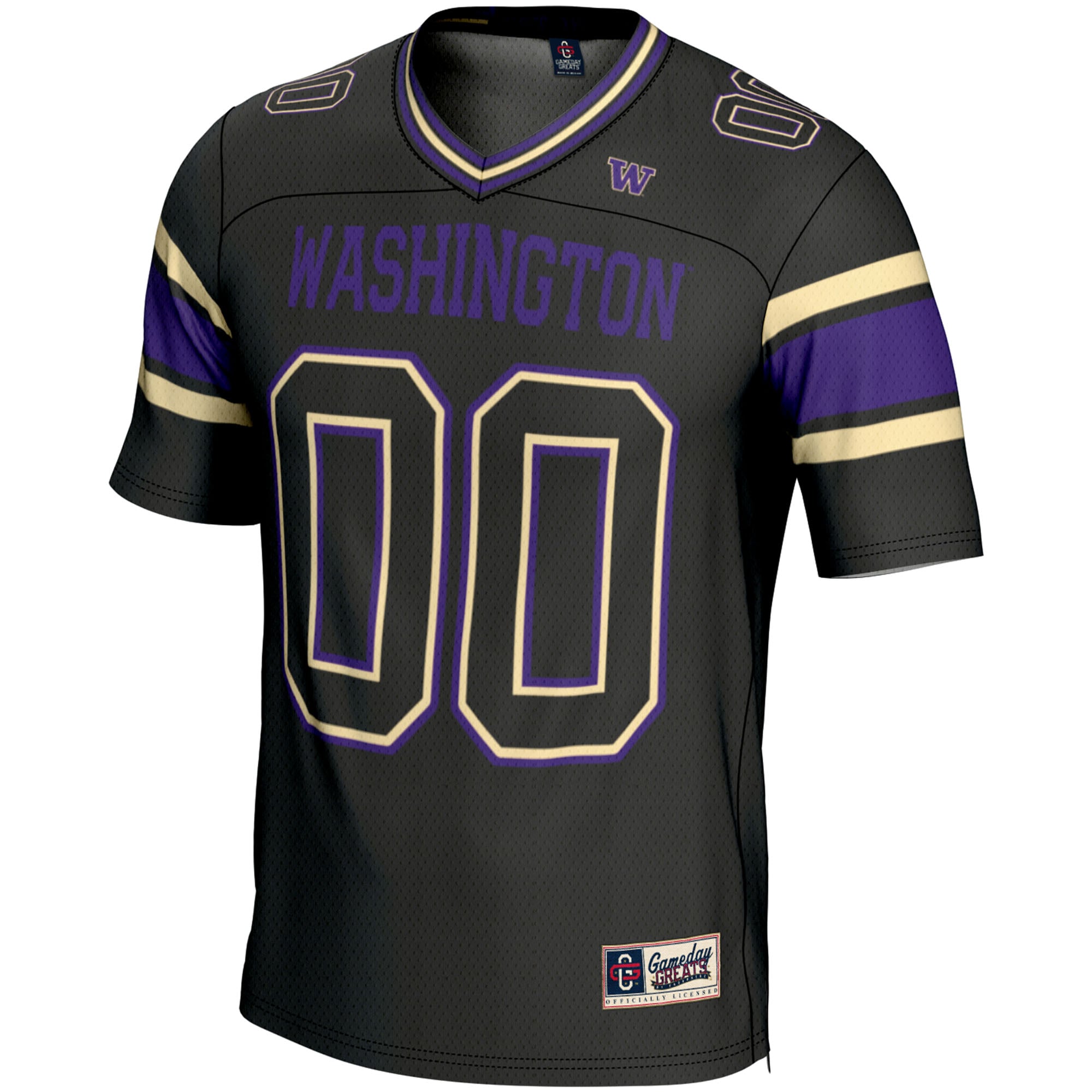 Washington Huskies Football Jersey Black - front view
