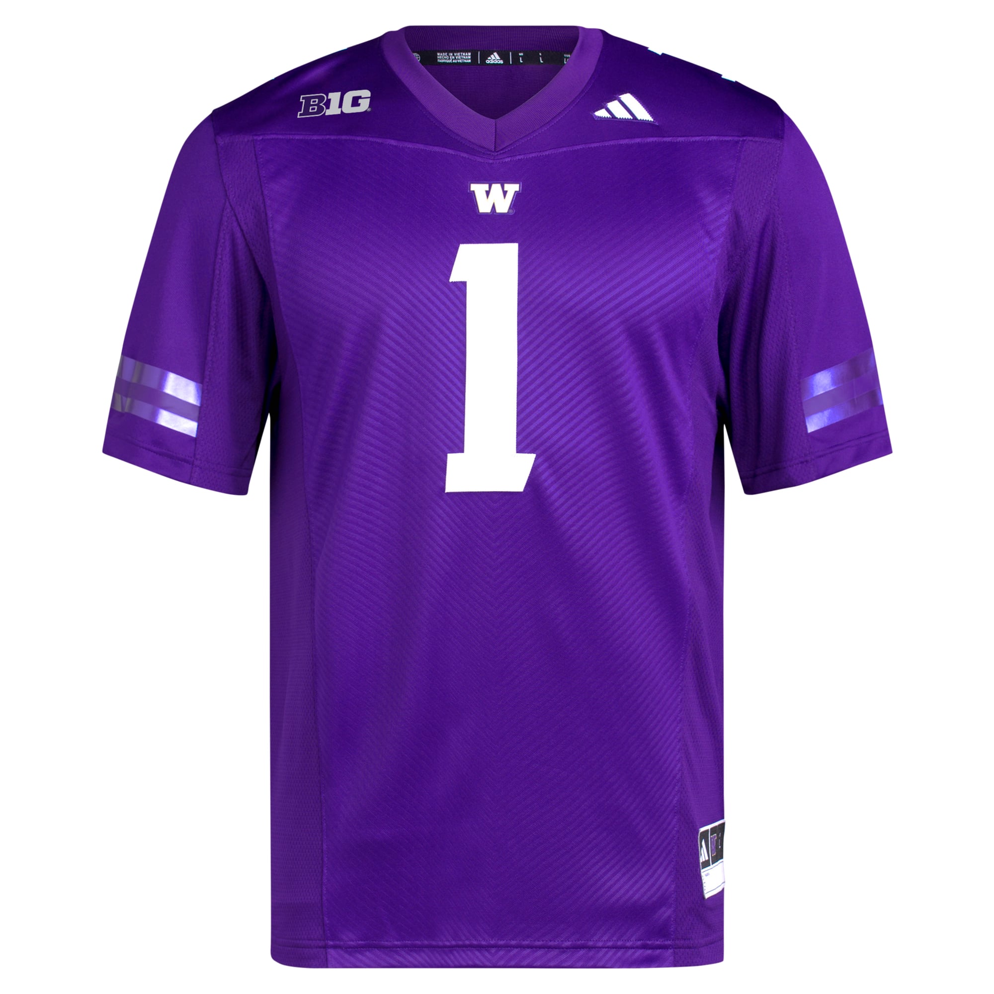 #1 Washington Huskies Football Jersey Purple - front view