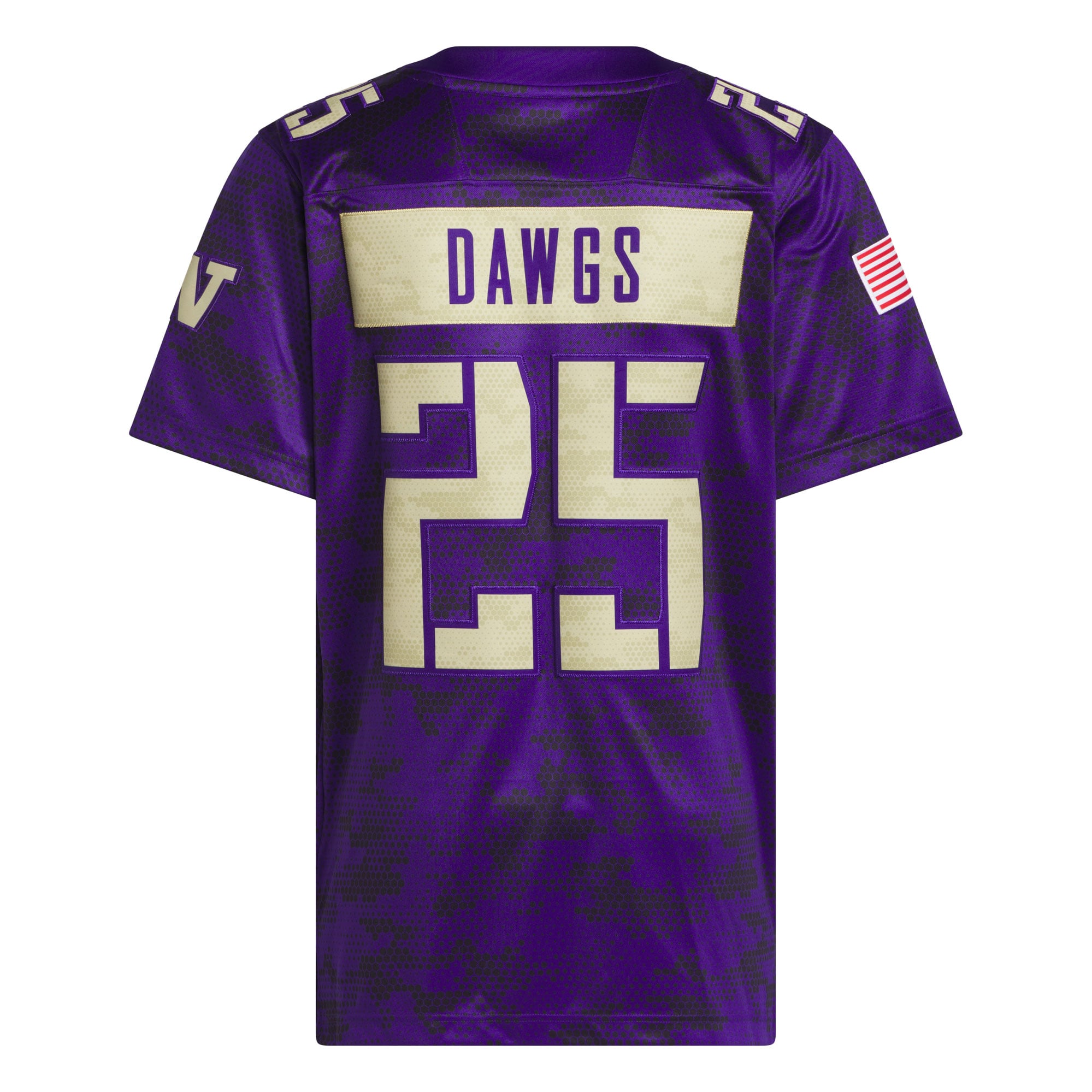 #25 Washington Huskies Honor & Support Strategy Jersey Purple - back view