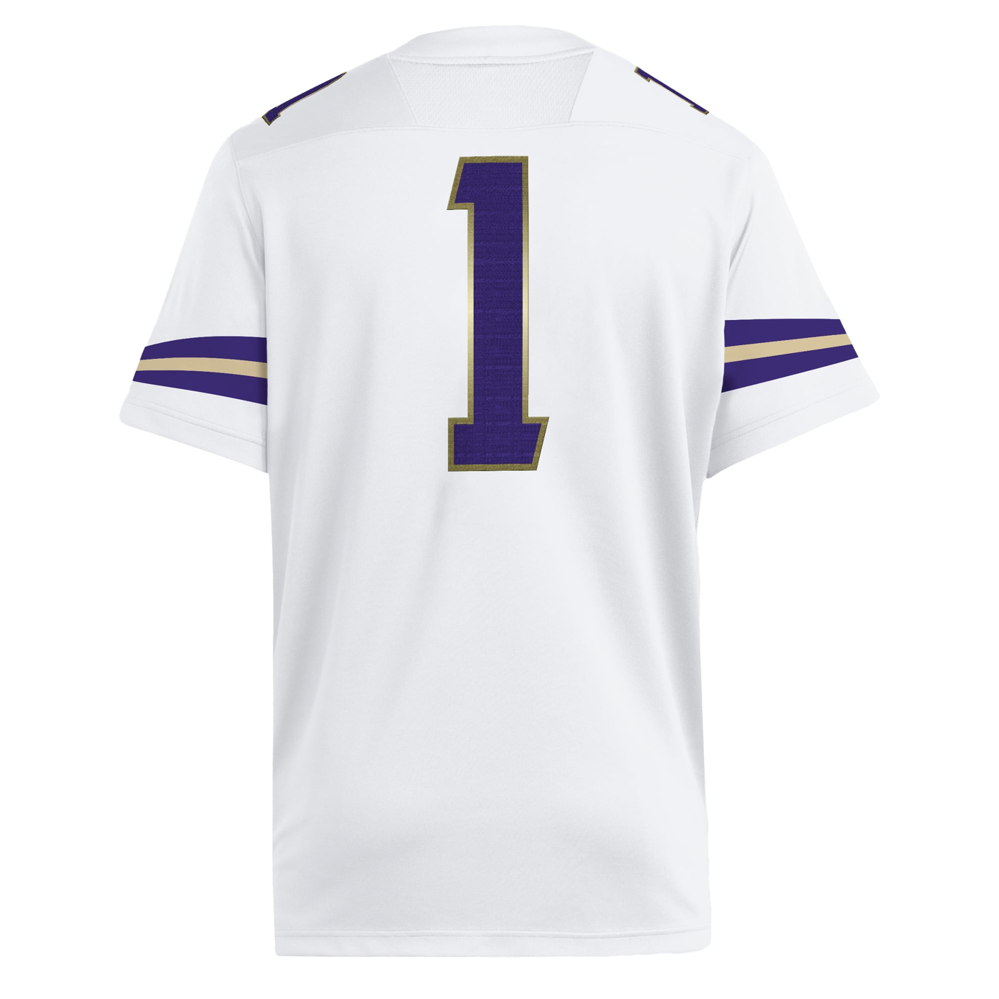 #1 Washington Huskies Jersey White - back view