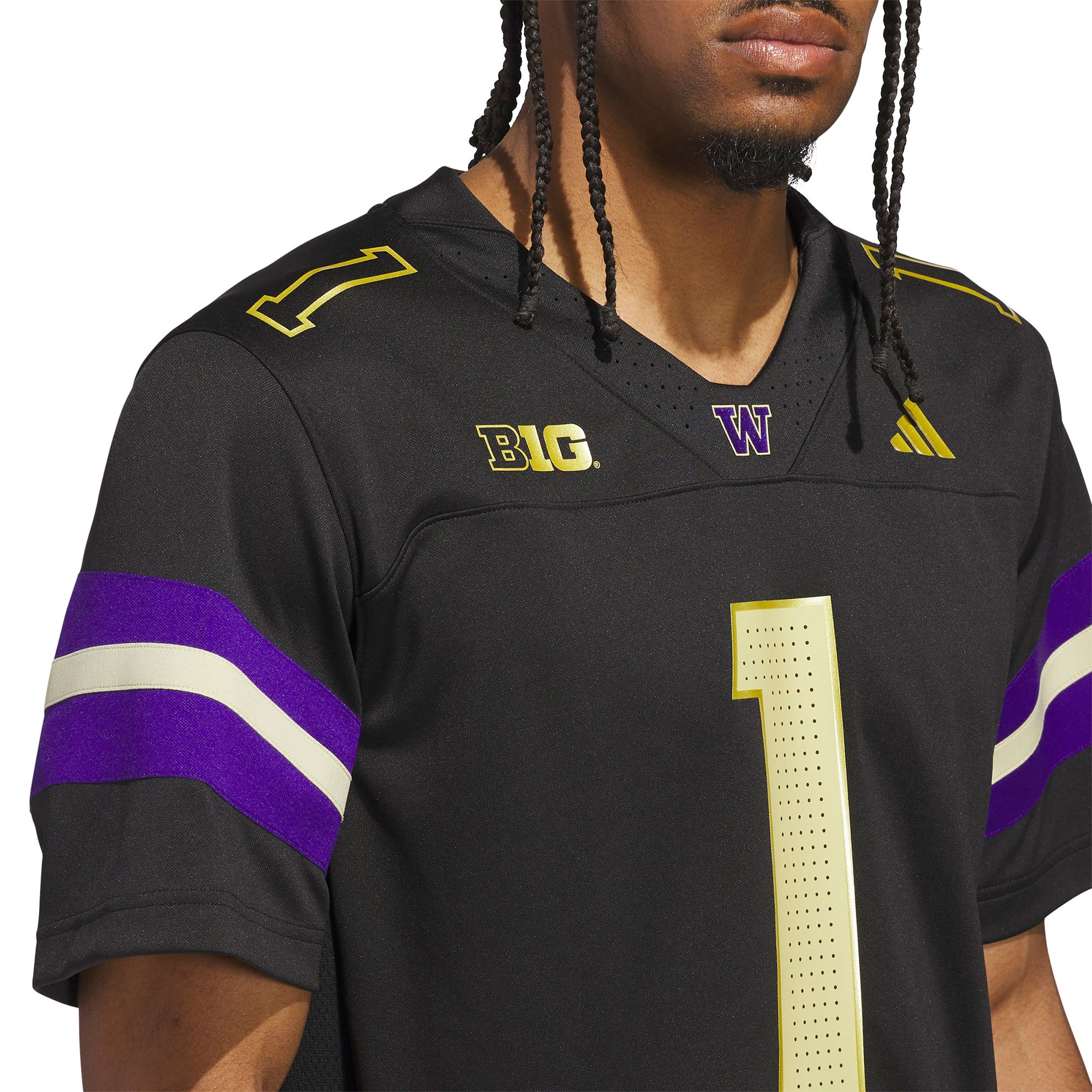 #1 Washington Huskies Strategy Jersey Black - detail view 1