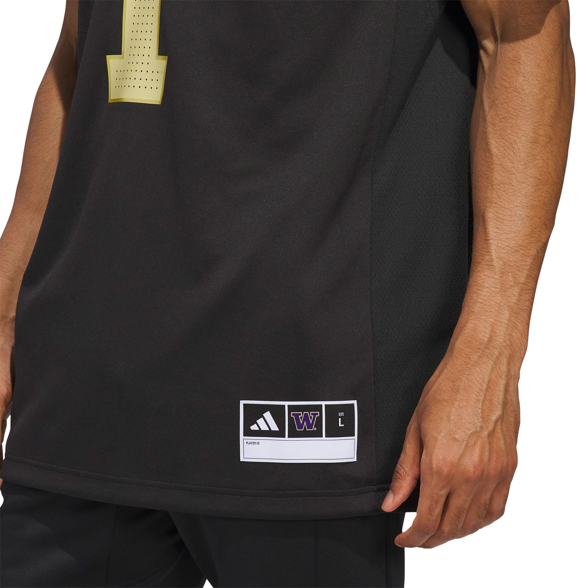 #1 Washington Huskies Strategy Jersey Black - detail view 2