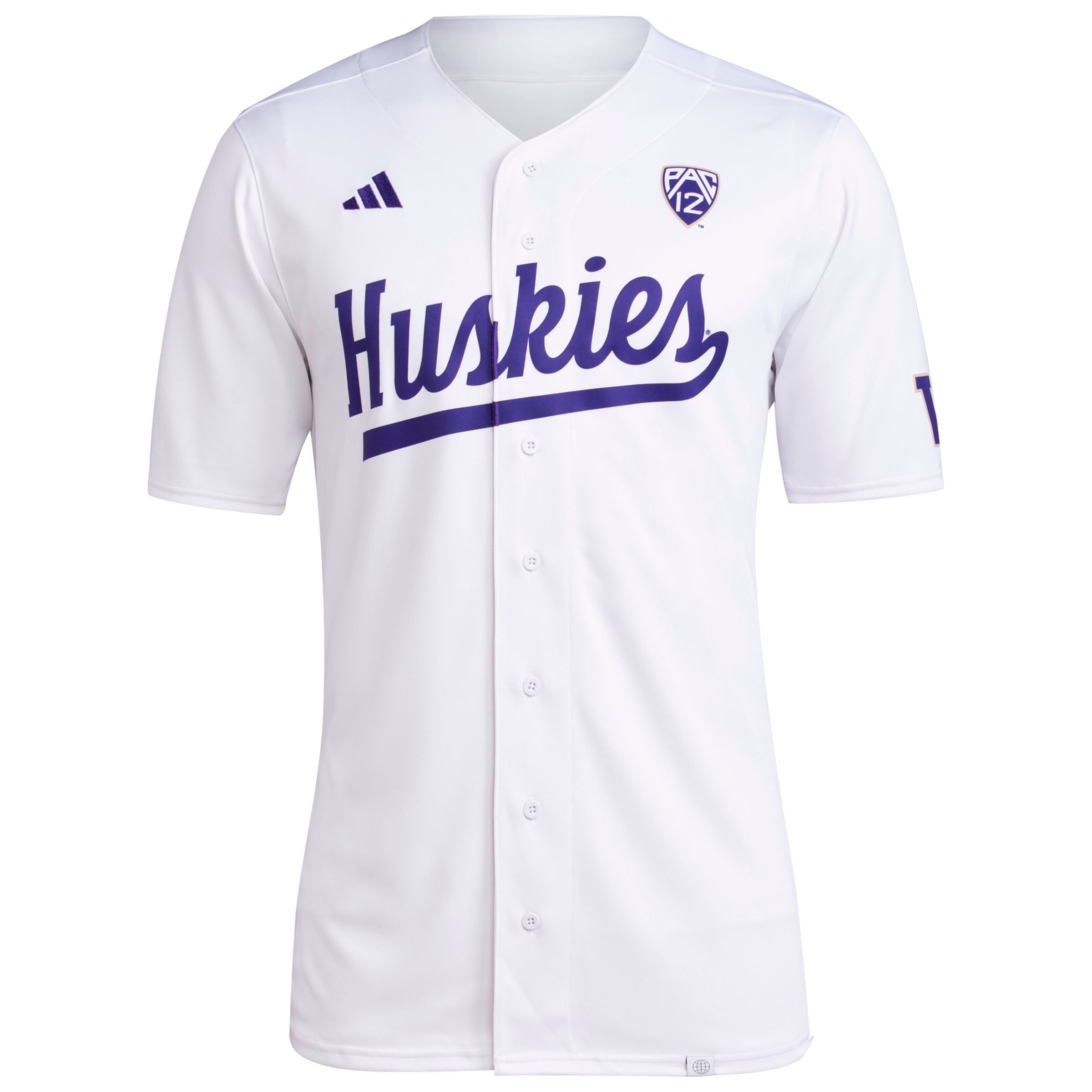 Washington Huskies Team Baseball Jersey White - back view