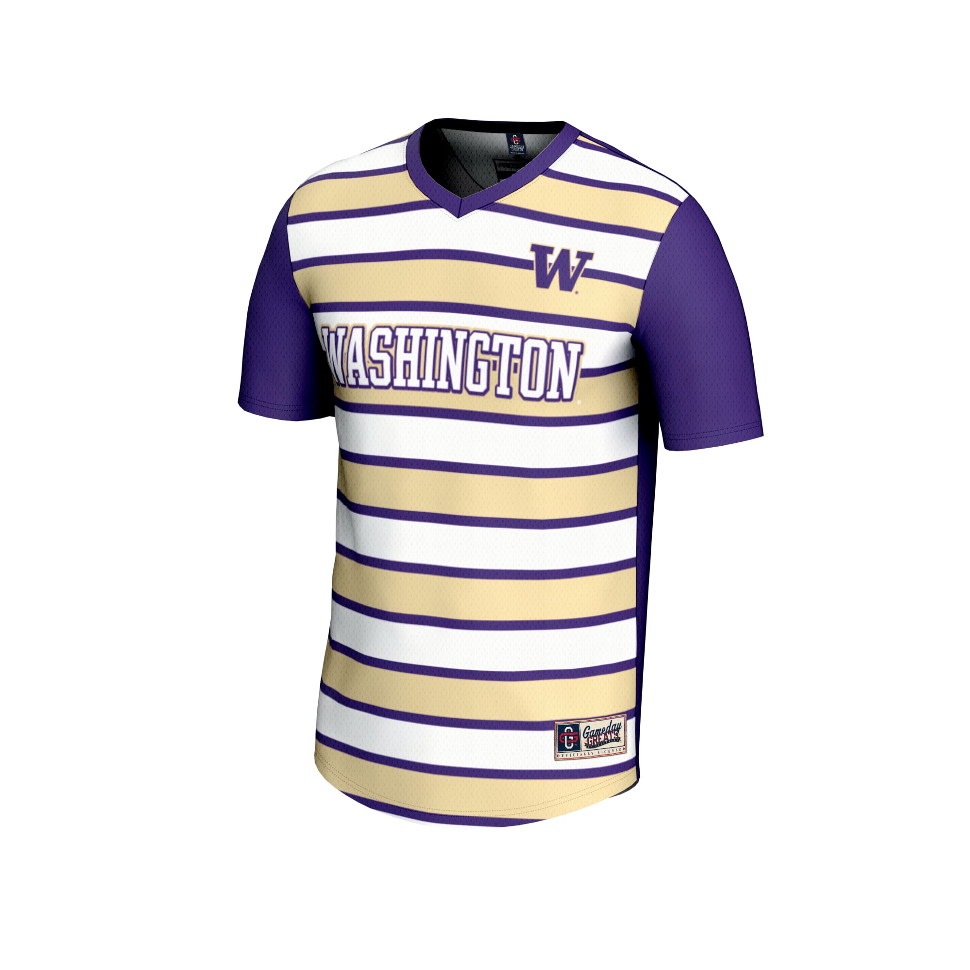 Washington Huskies Unisex Collegiate Women's Soccer Lightweight Fashion Jersey Purple - front view
