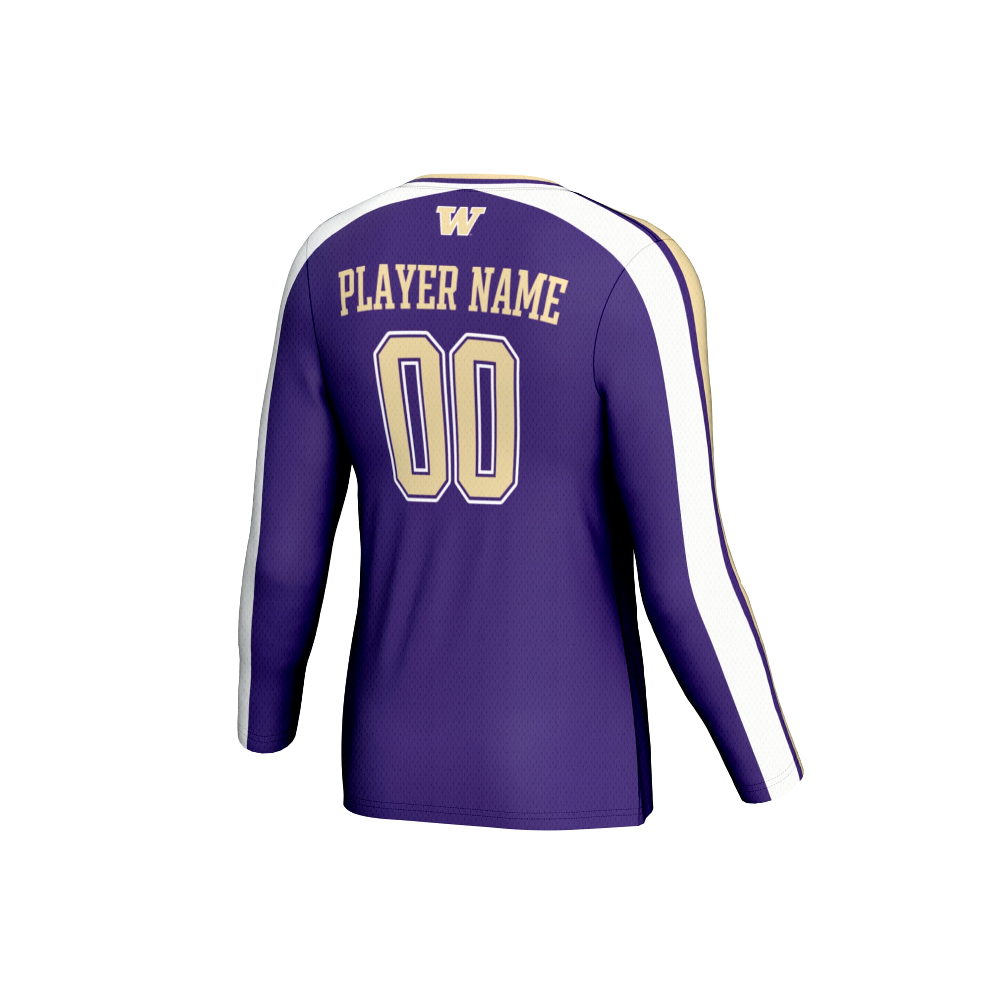 Washington Huskies Unisex Collegiate Women's Volleyball Lightweight Fashion Jersey - back view