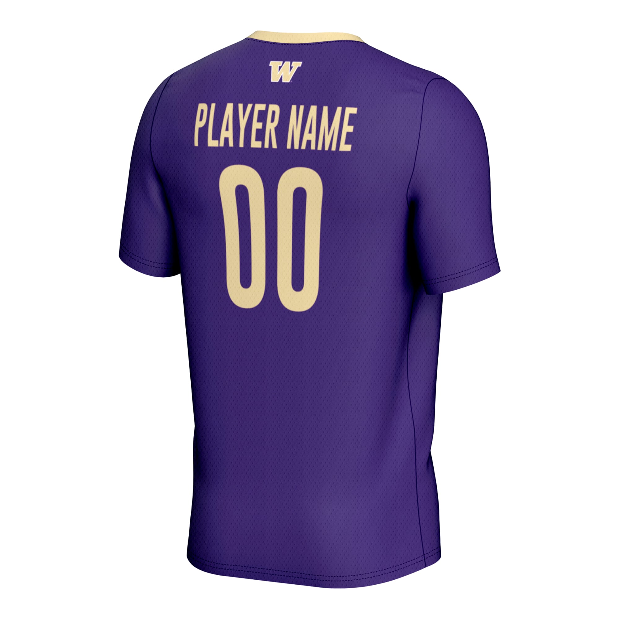 Washington Huskies Unisex Lightweight Soccer Jersey Purple - back view
