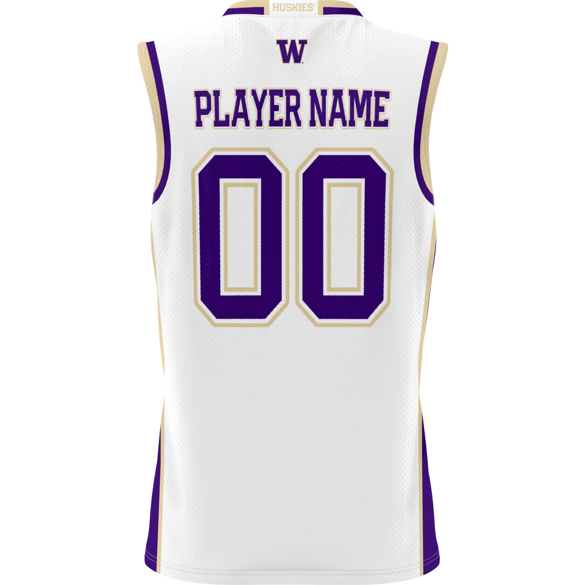 Washington Huskies Unisex Lightweight Women's Basketball Jersey White - back view