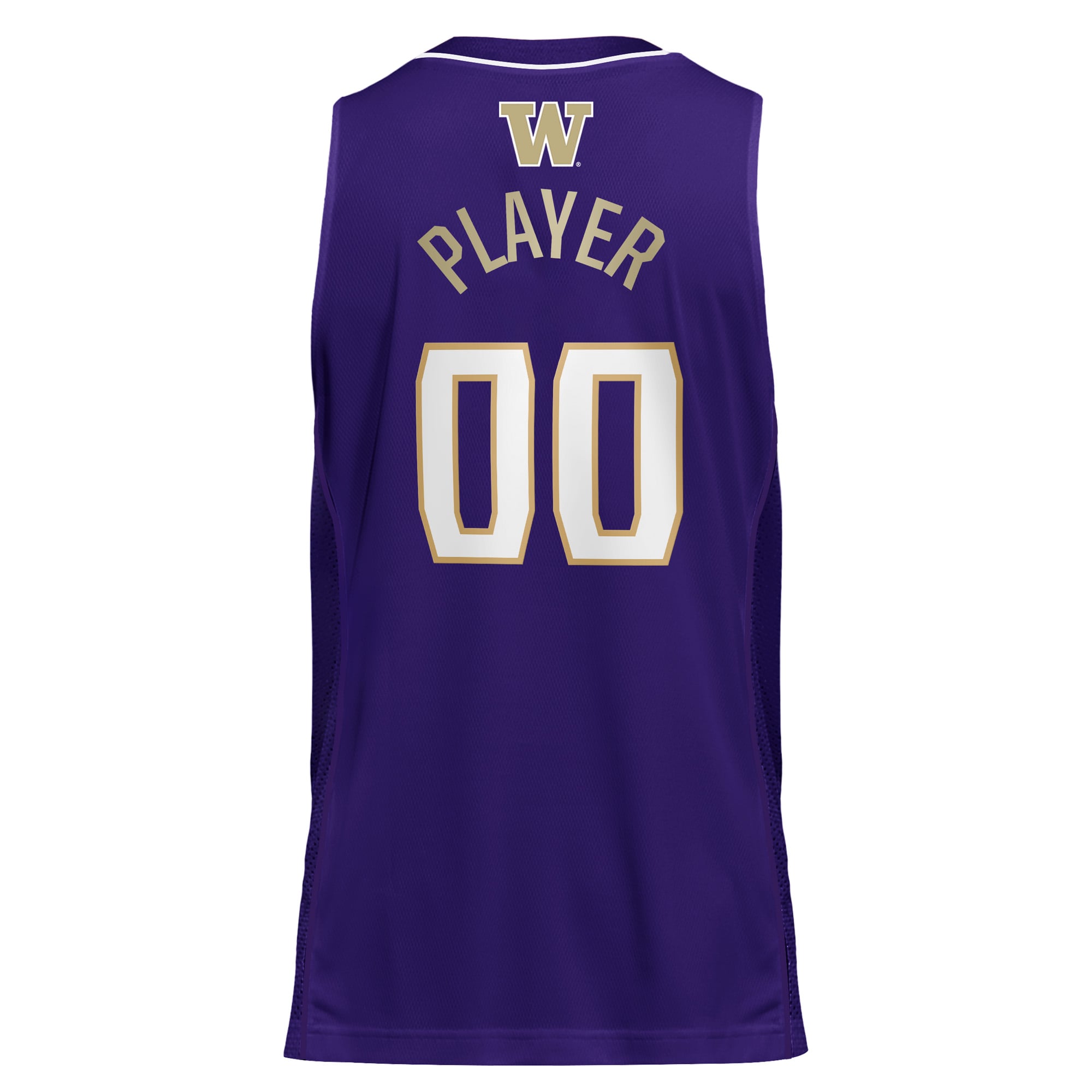 Washington Huskies Unisex Women's Basketball Jersey Purple - back view