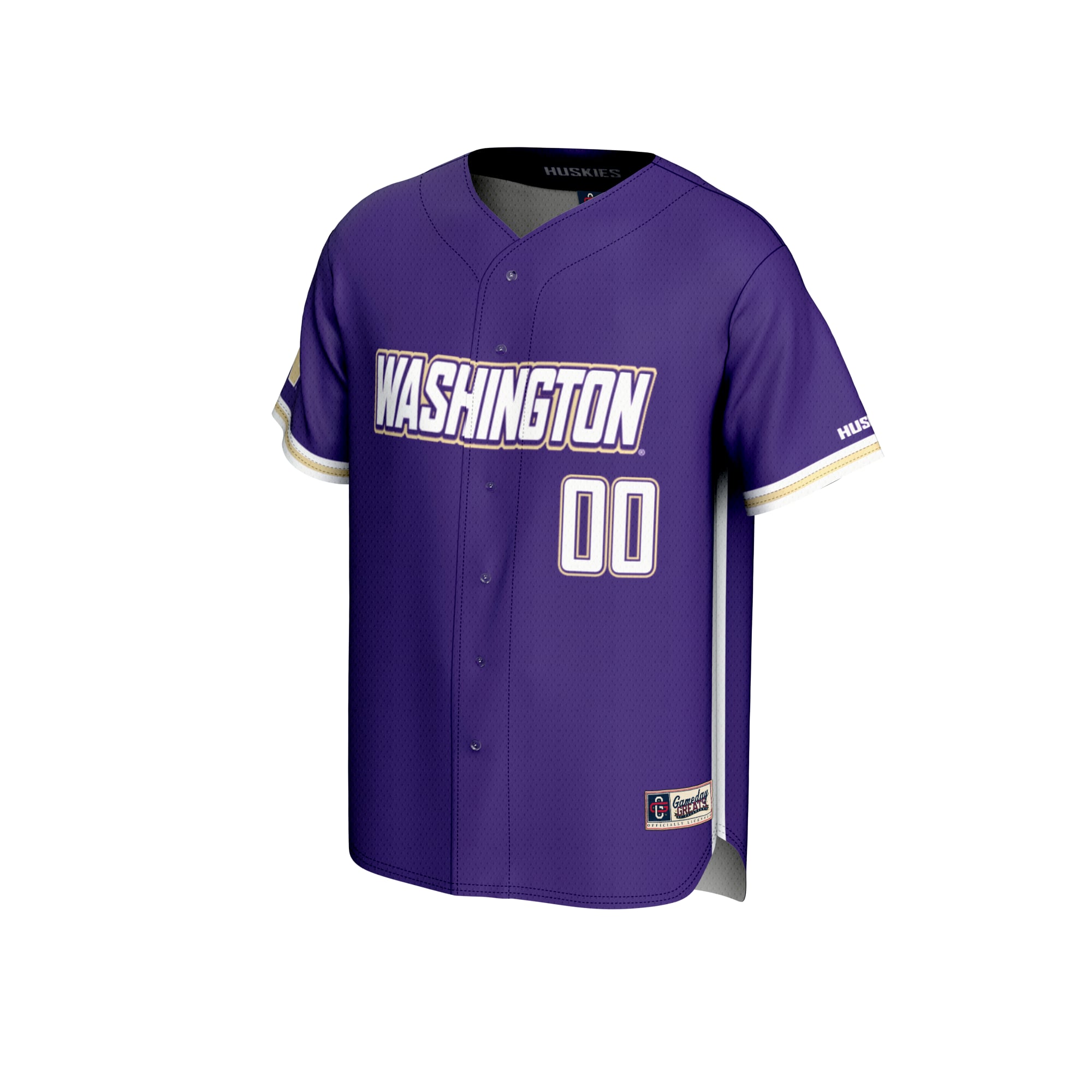 Washington Huskies Youth Lightweight Baseball Jersey Purple - front view