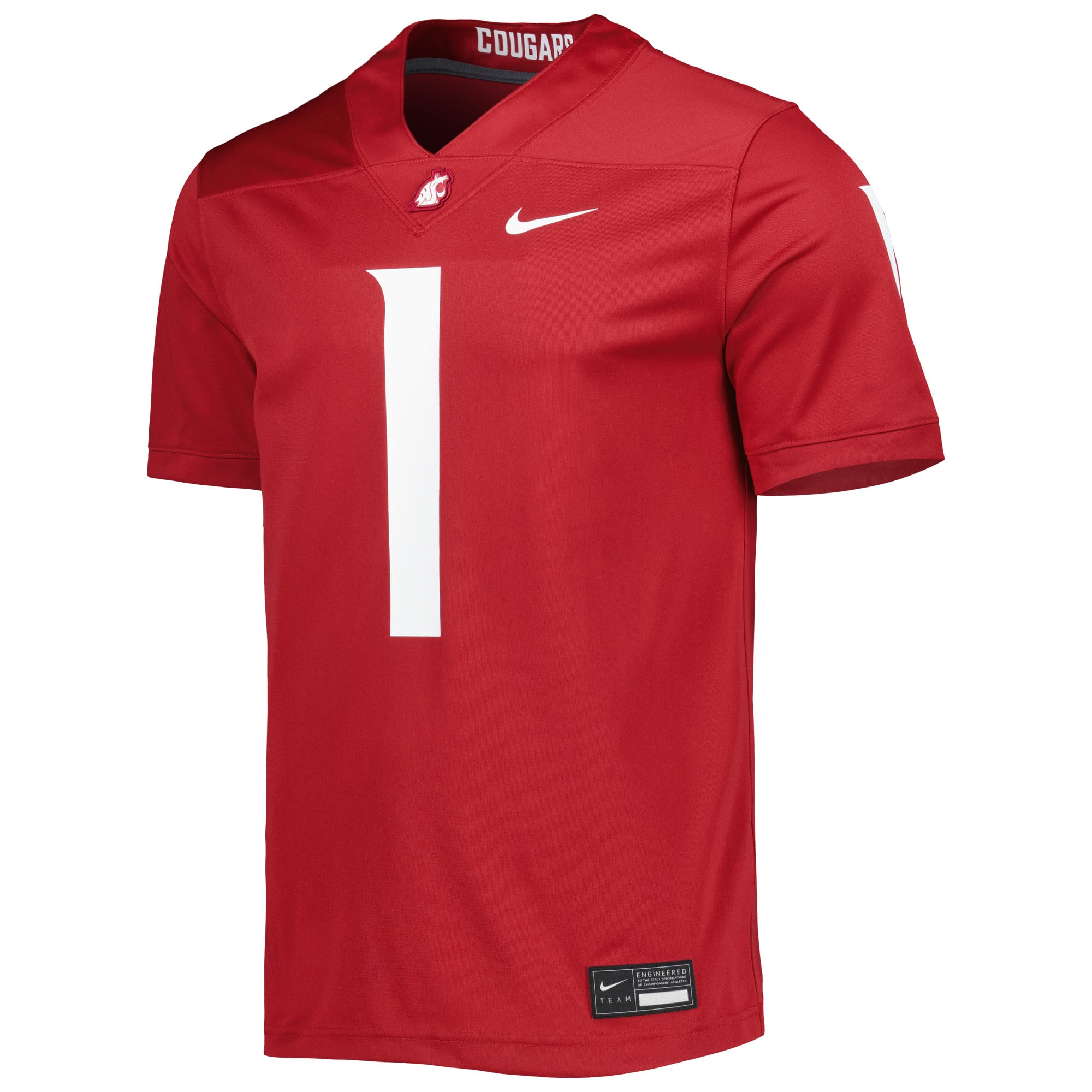 #1 Washington State Cougars Football Jersey Crimson - front view