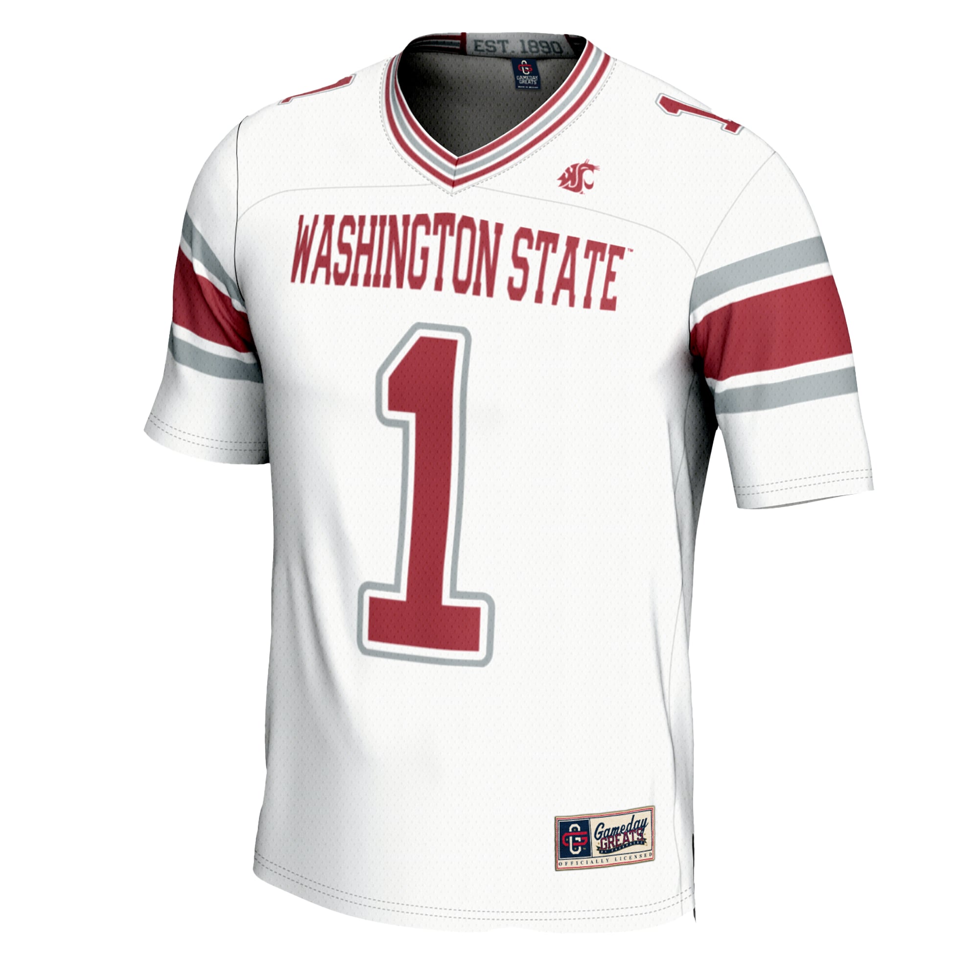 #1 Washington State Cougars Football Jersey White - front view