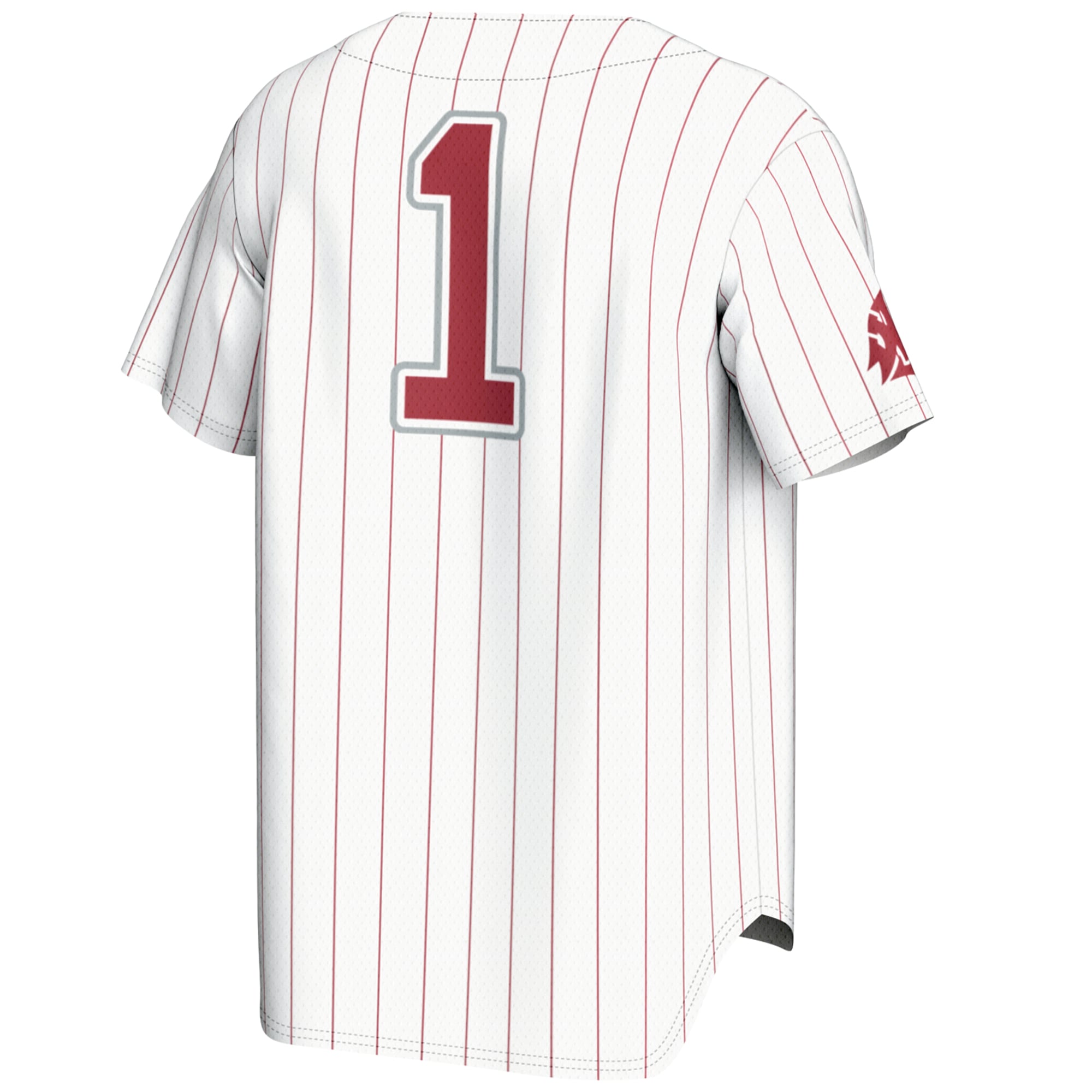 #1 Washington State Cougars Lightweight Baseball Jersey White - back view
