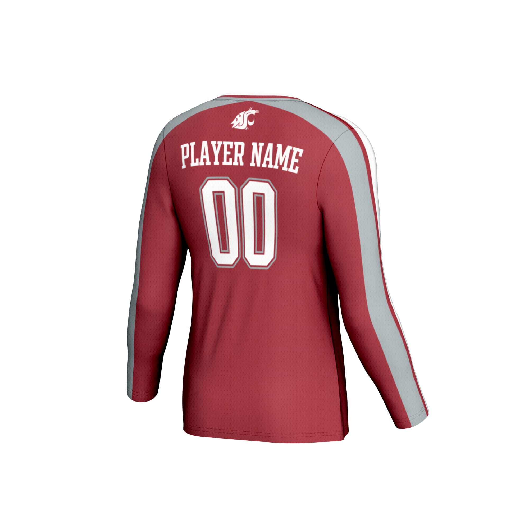 Washington State Cougars Unisex Lightweight Collegiate Volleyball Fashion Jersey - back view