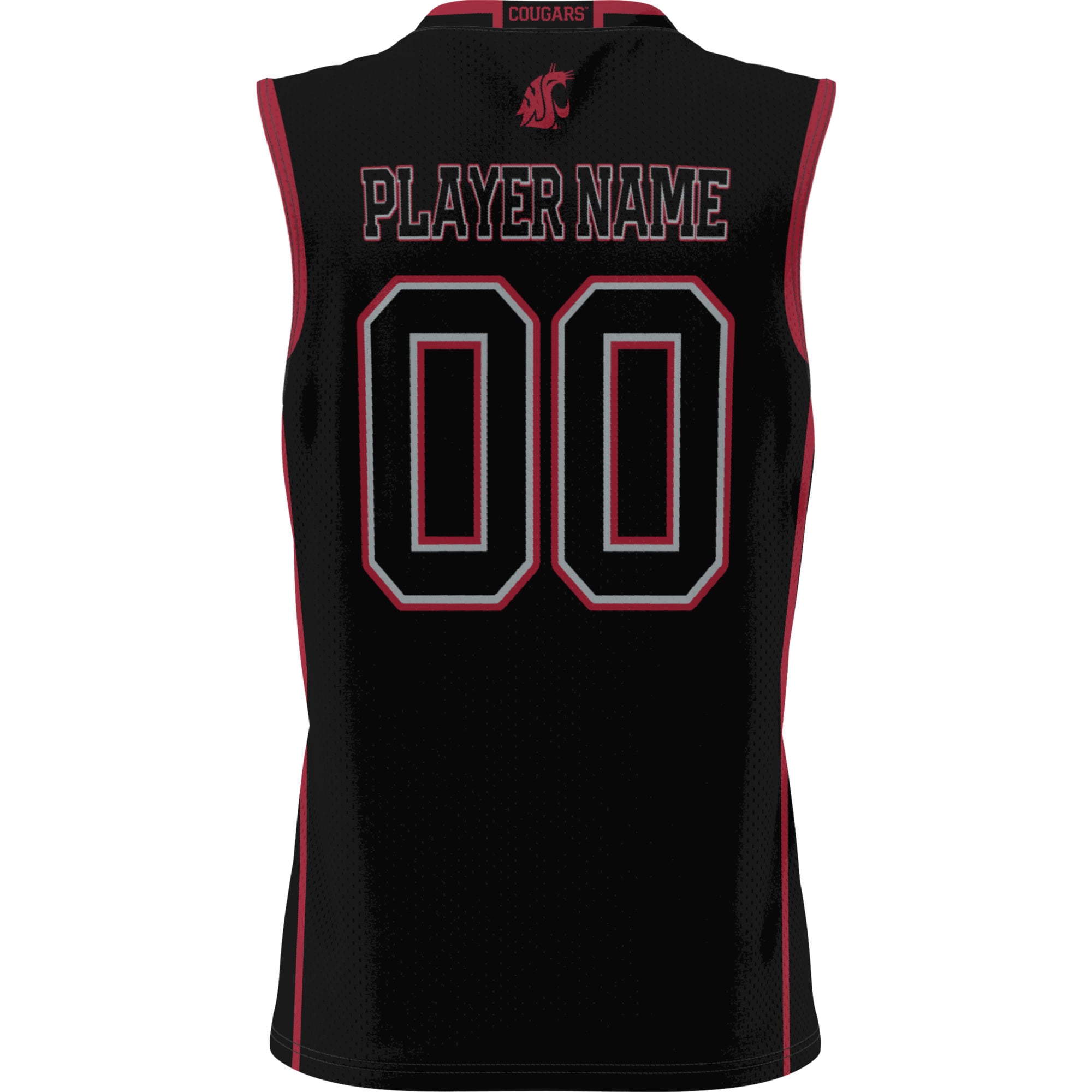 Washington State Cougars Youth Lightweight Women's Basketball Jersey Black - back view