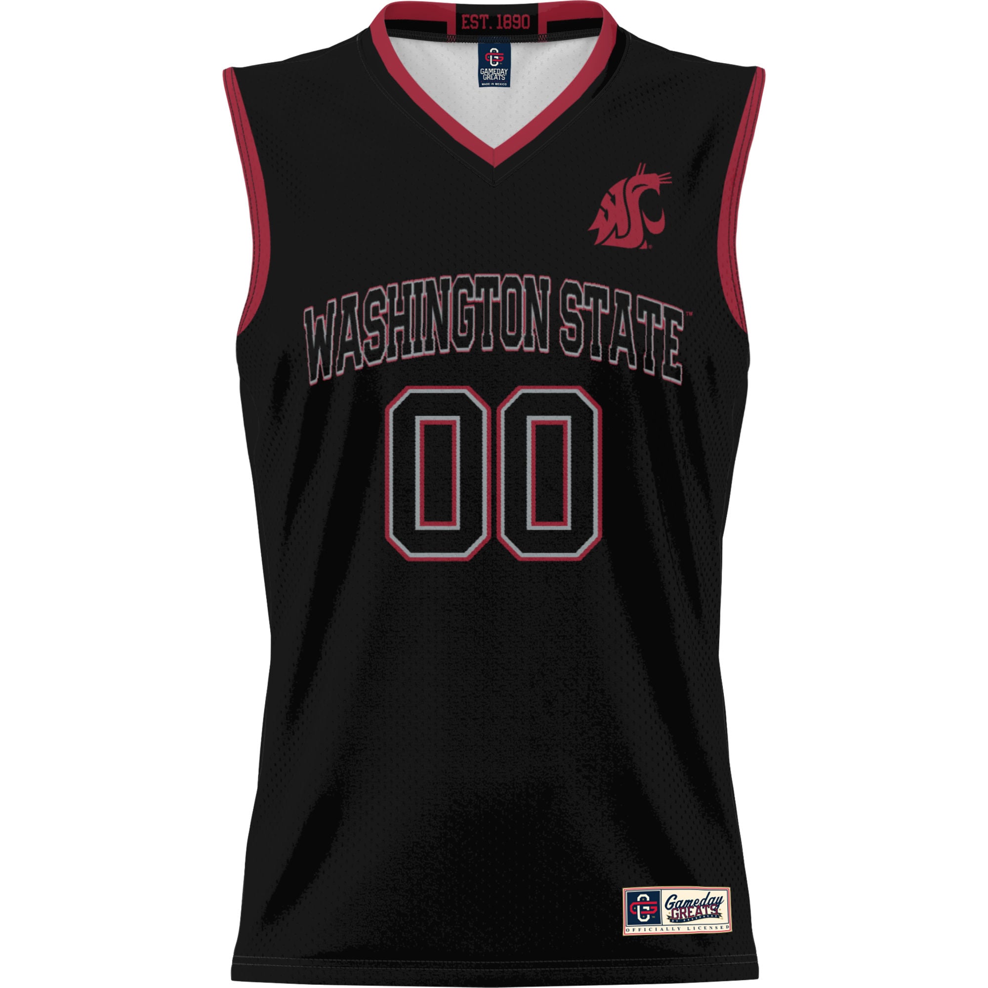 Washington State Cougars Youth Lightweight Women's Basketball Jersey Black - front view