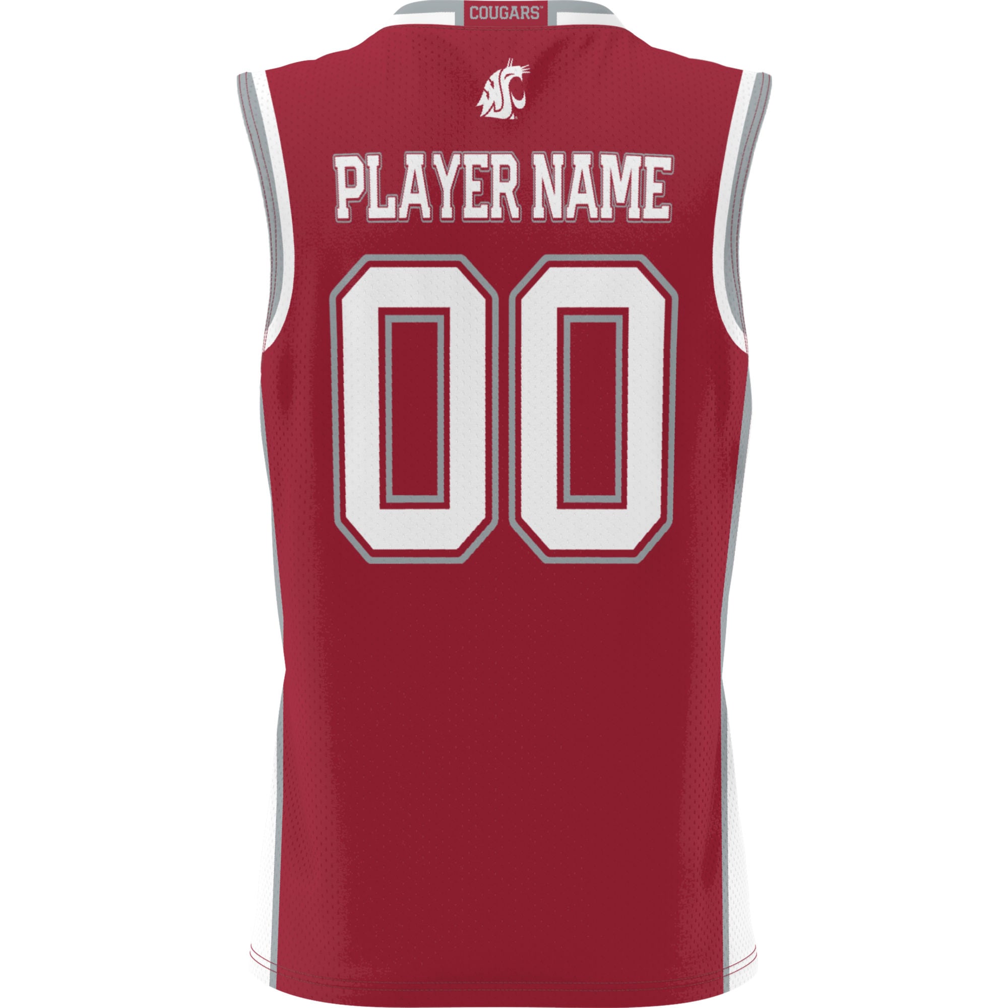 Washington State Cougars Unisex Lightweight Women's Basketball Jersey Crimson - back view