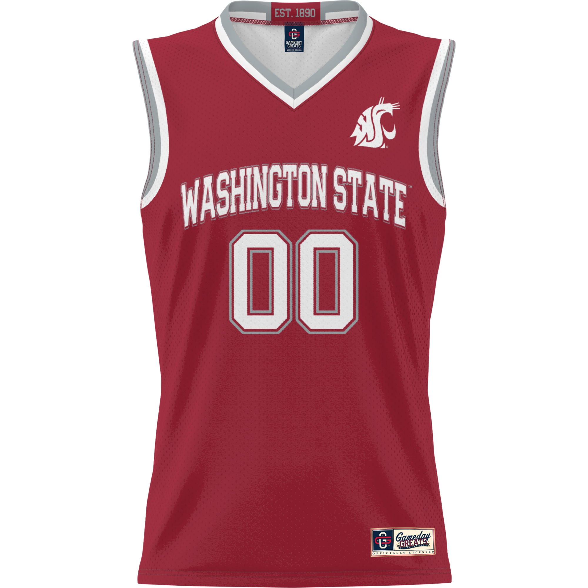 Washington State Cougars Youth Lightweight Women's Basketball Jersey Crimson - front view