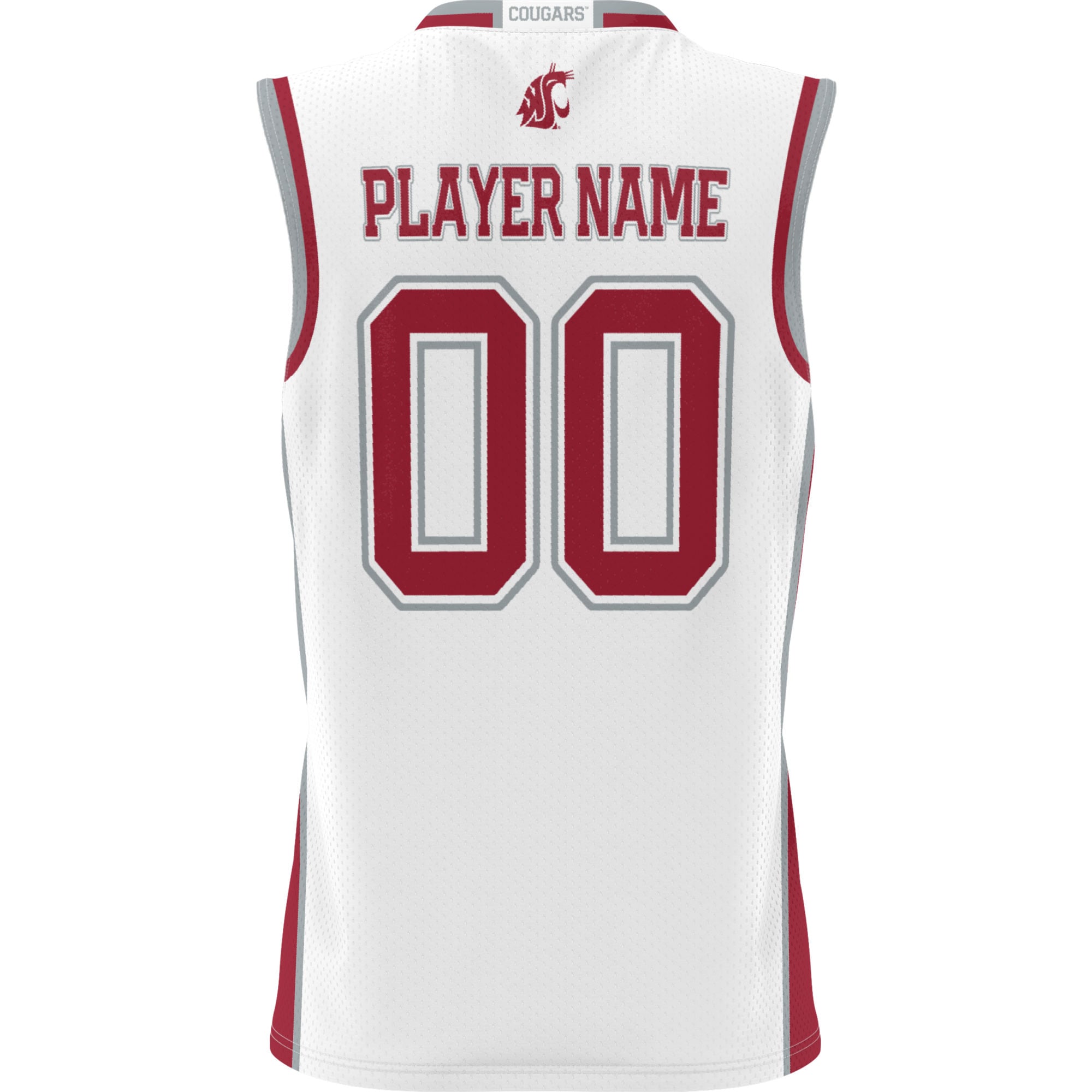 Washington State Cougars Unisex Lightweight Women's Basketball Jersey White - back view