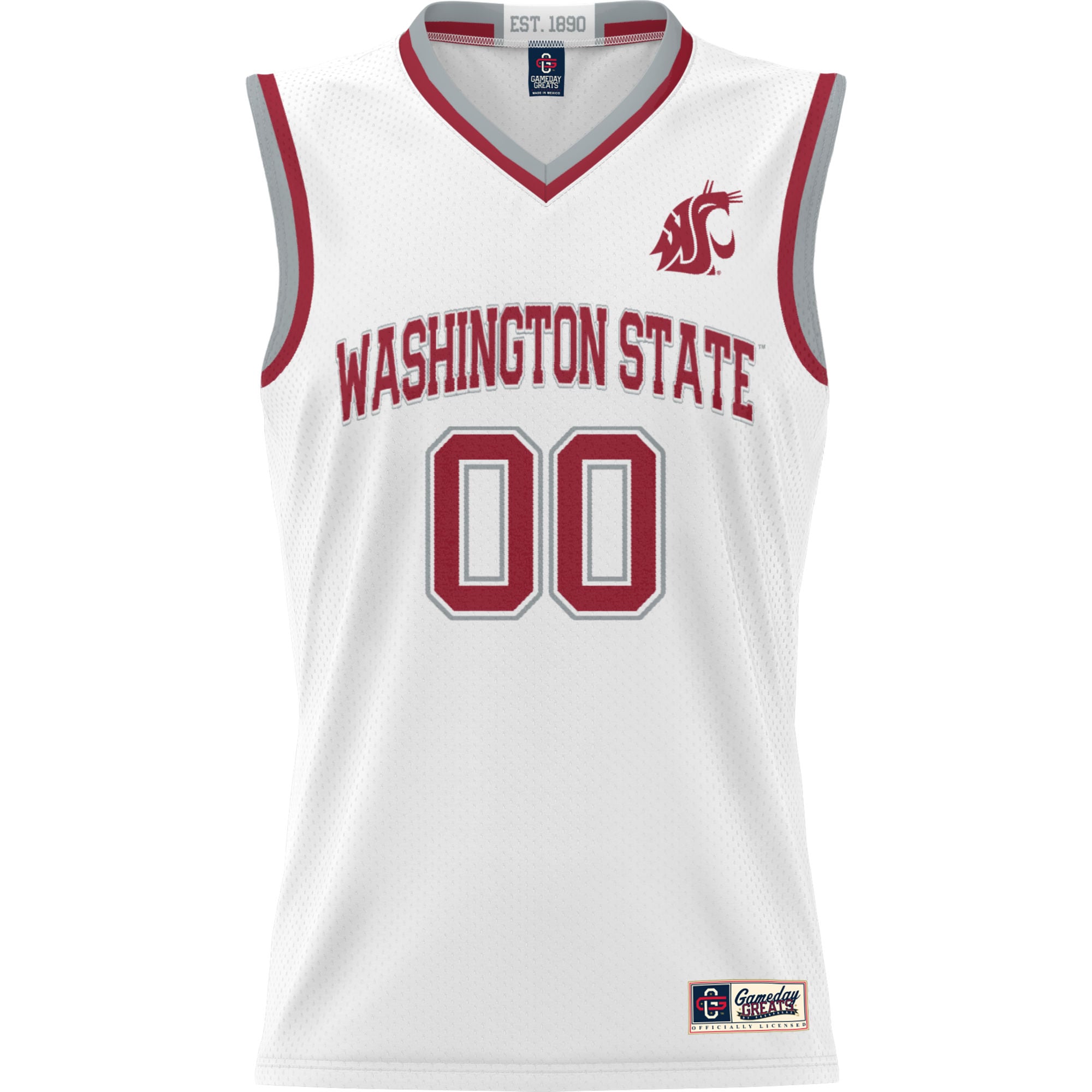 Washington State Cougars Youth Lightweight Women's Basketball Jersey White - front view