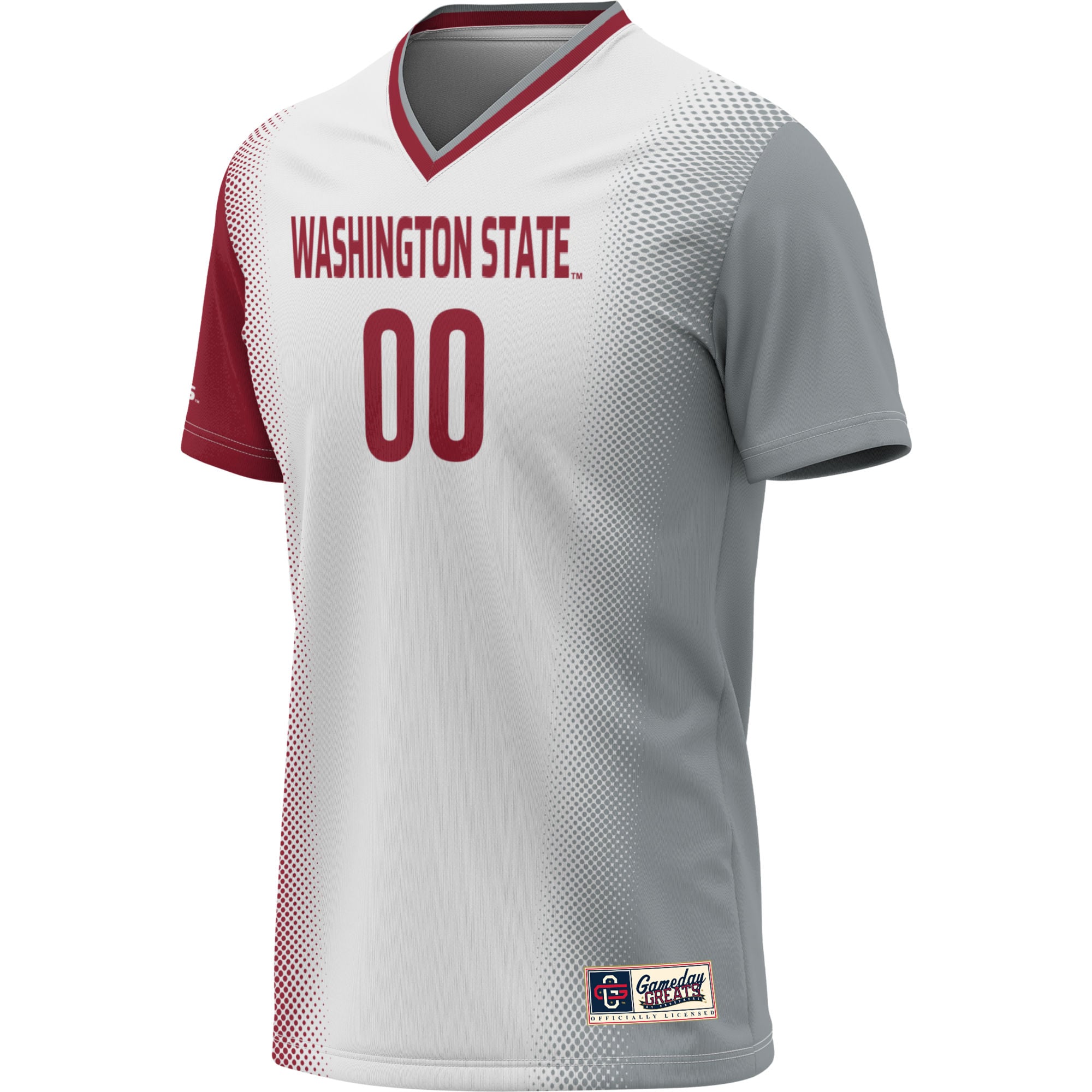 Washington State Cougars Youth Lightweight Women's Soccer Jersey White - front view