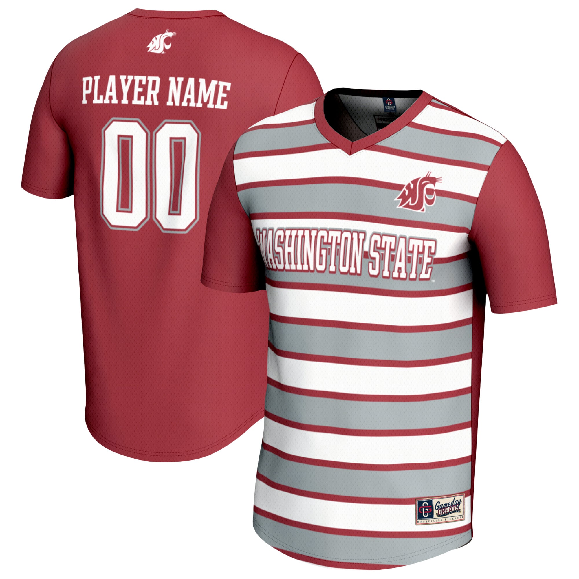 Washington State Cougars Youth Collegiate Women's Soccer Lightweight Fashion - front and back view