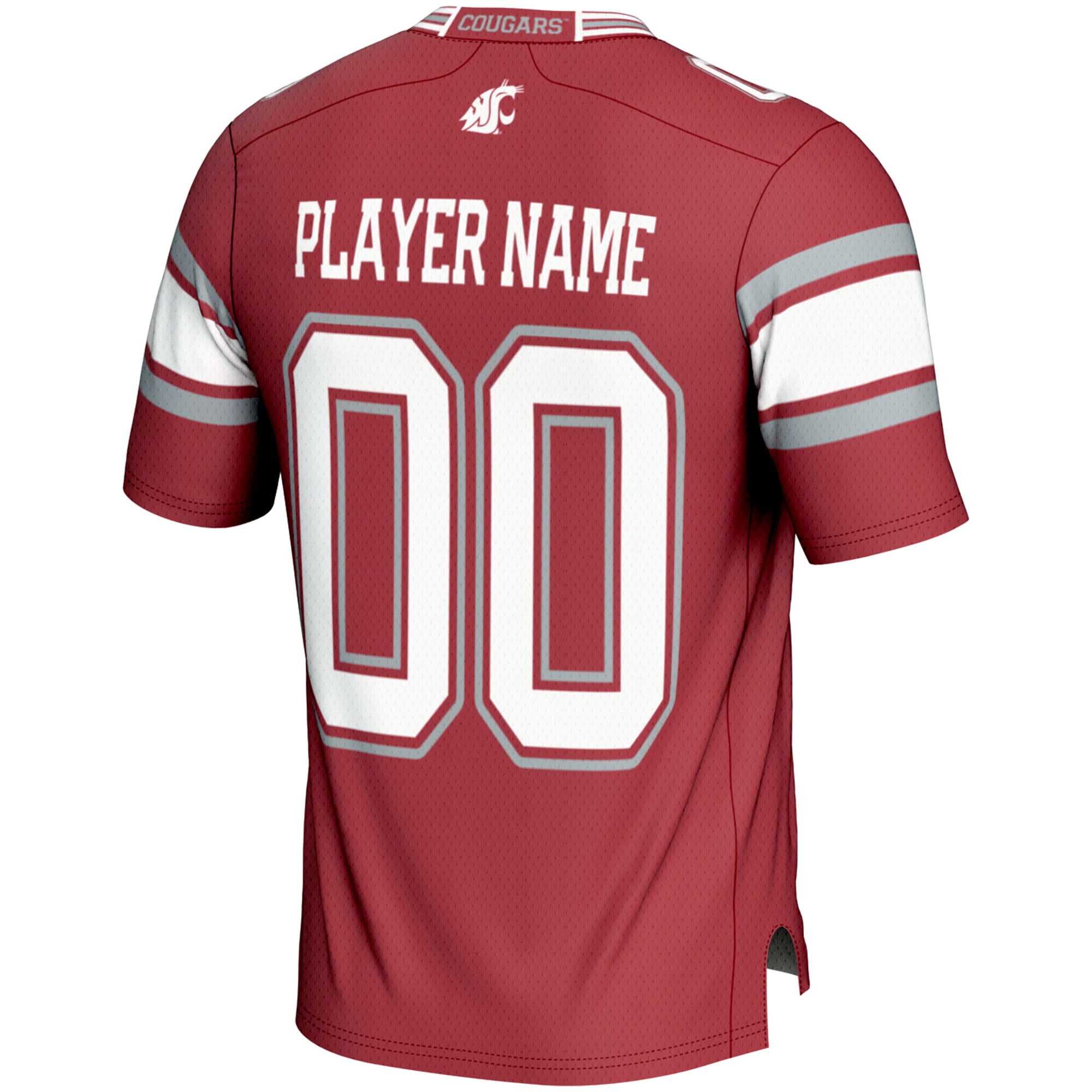 Washington State Cougars Youth Football Jersey Crimson - back view