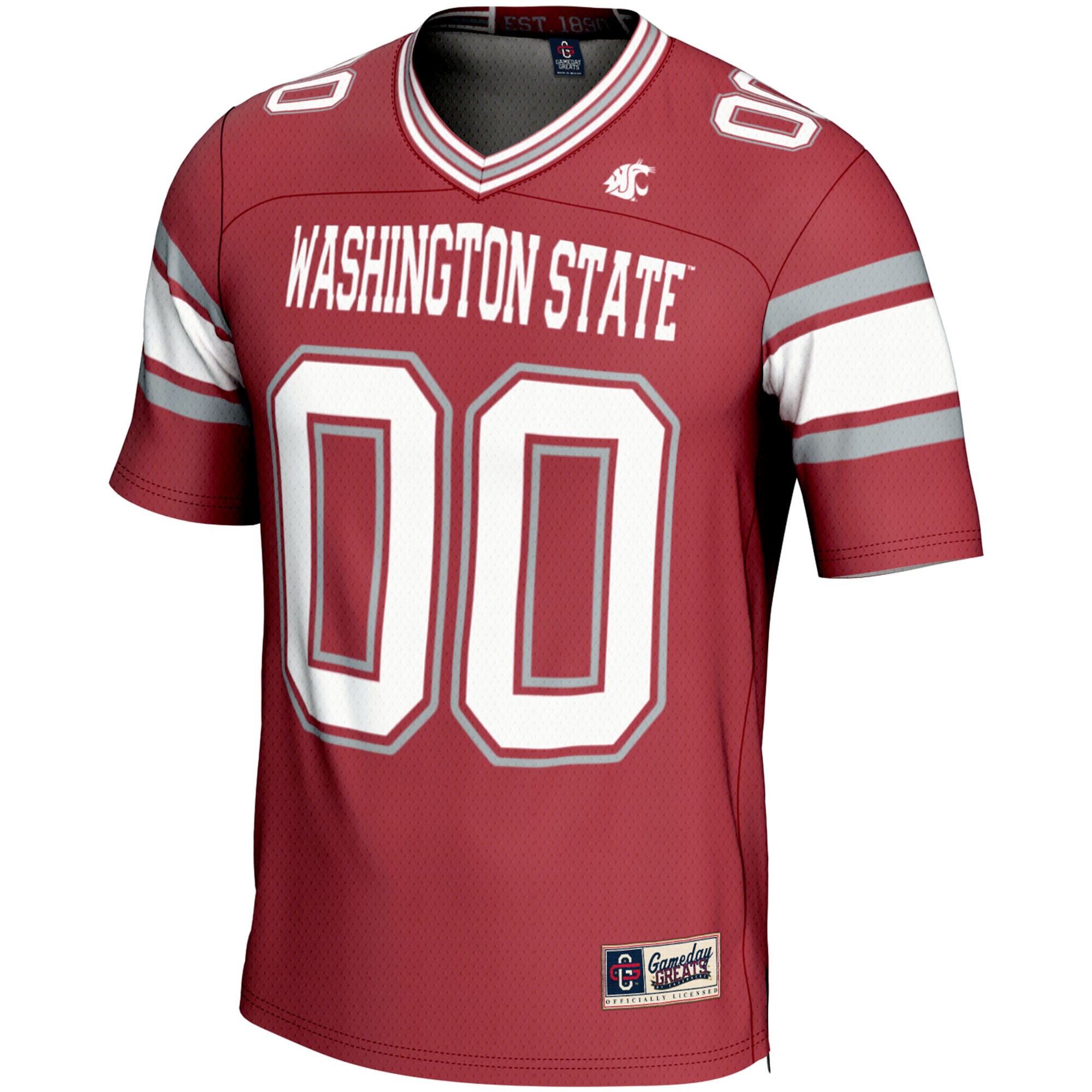 Washington State Cougars Youth Football Jersey Crimson - front view