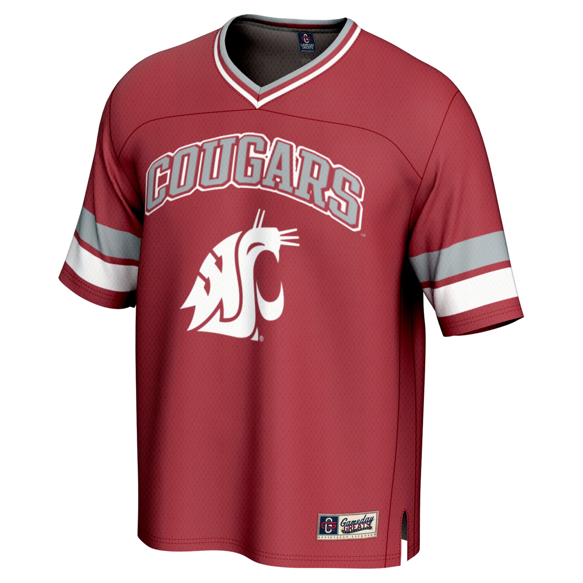 Washington State Cougars Youth Spirit Football Jersey Crimson - front view