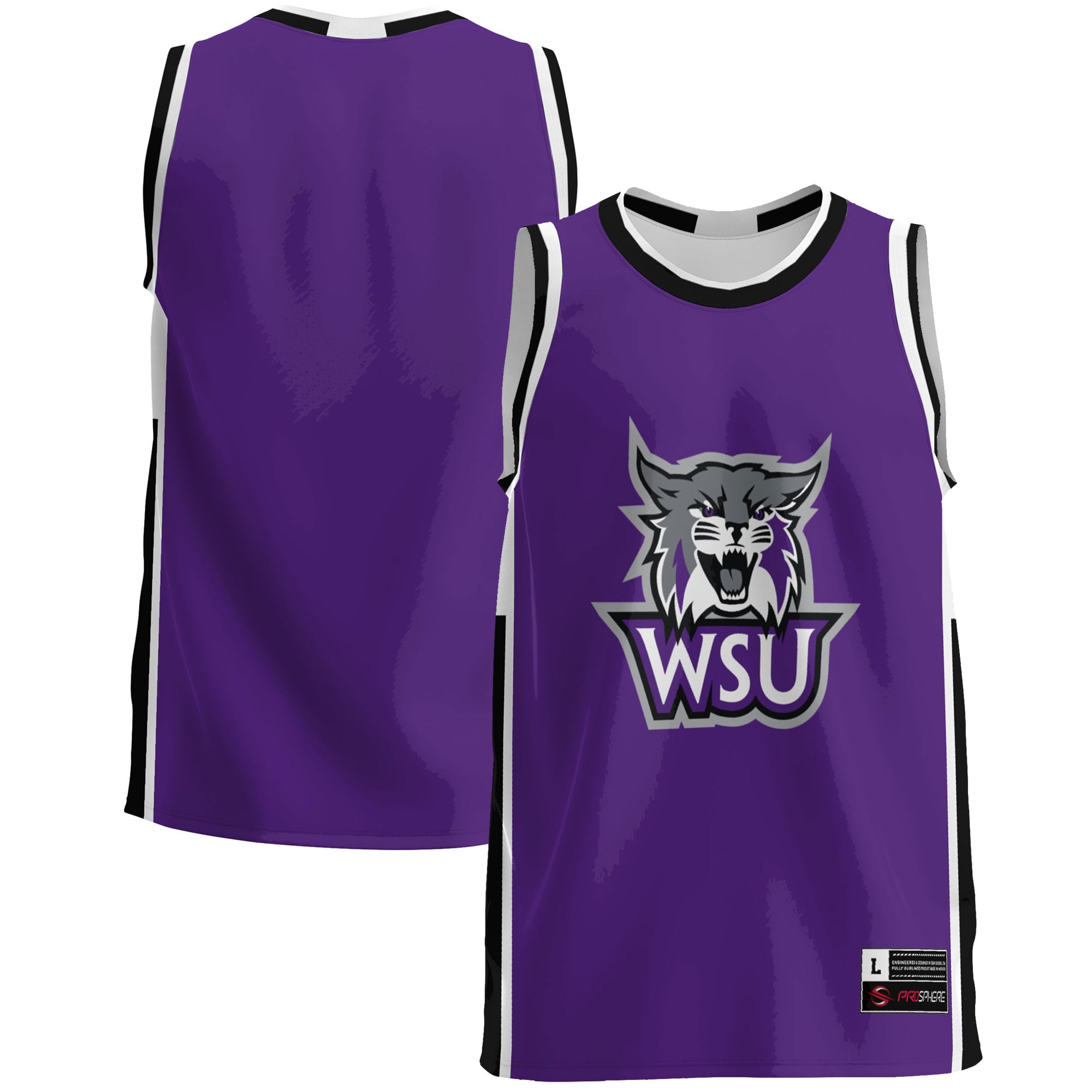 Weber State Wildcats Lightweight Basketball Jersey Purple - front and back view