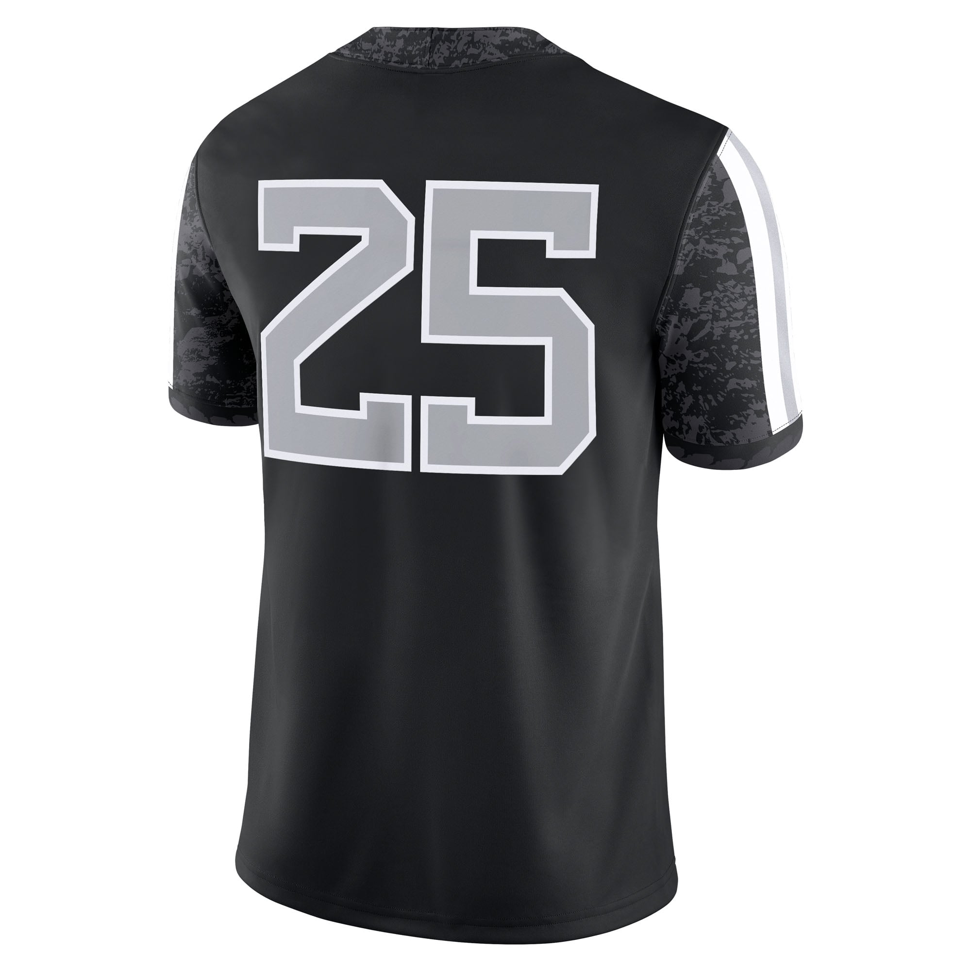 #25 West Virginia Mountaineers Alternate Jersey Black - back view