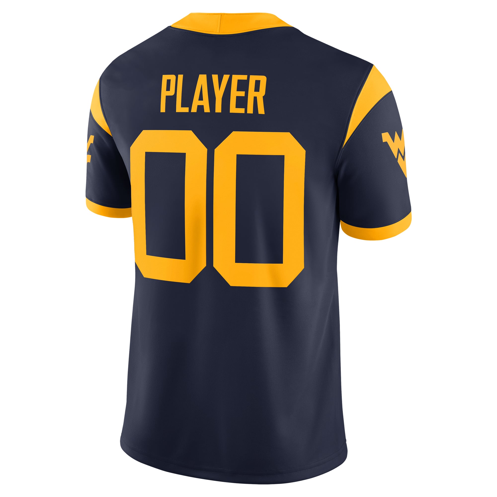 West Virginia Mountaineers Football Jersey Navy - back view