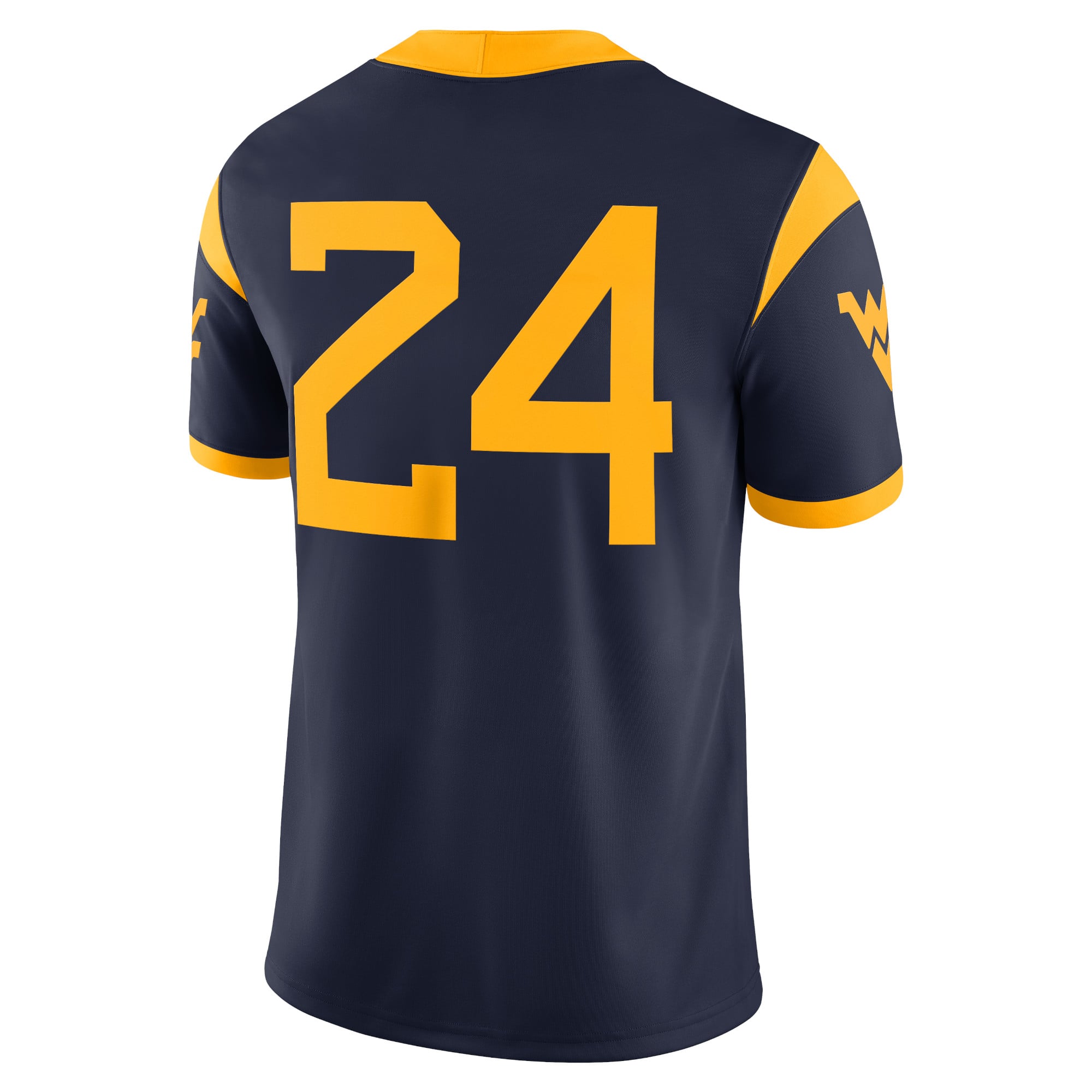 #24 West Virginia Mountaineers Jersey Navy - back view