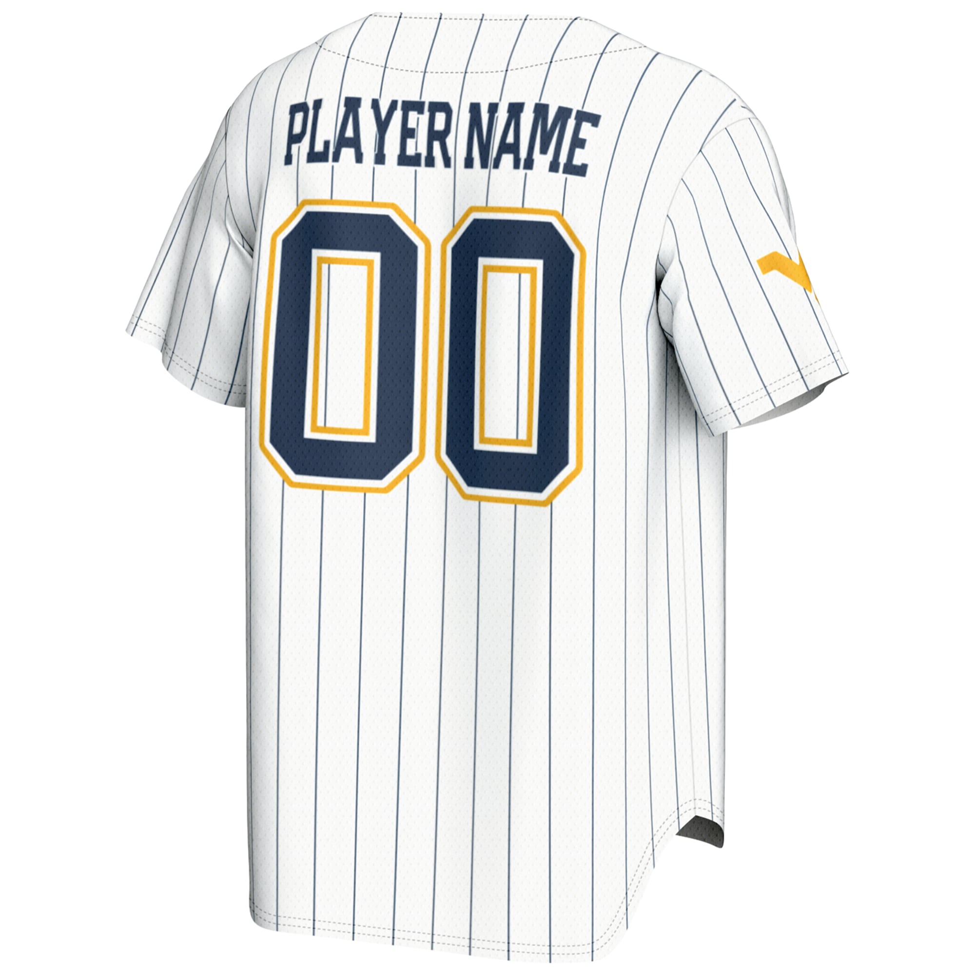 West Virginia Mountaineers Lightweight Baseball Jersey White - back view