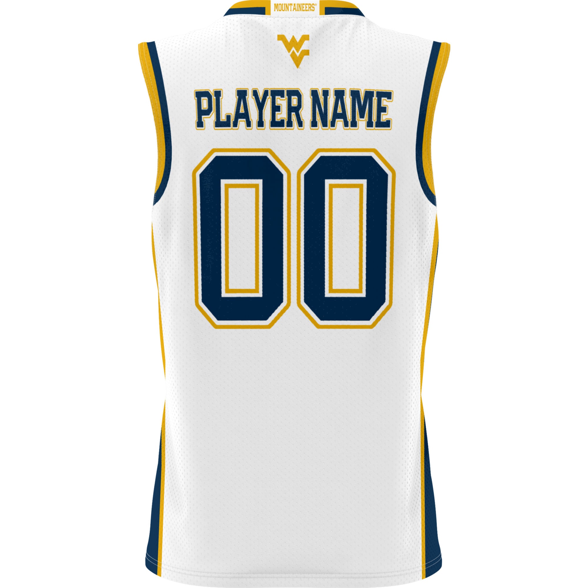 West Virginia Mountaineers Lightweight Men's Basketball Jersey White - back view