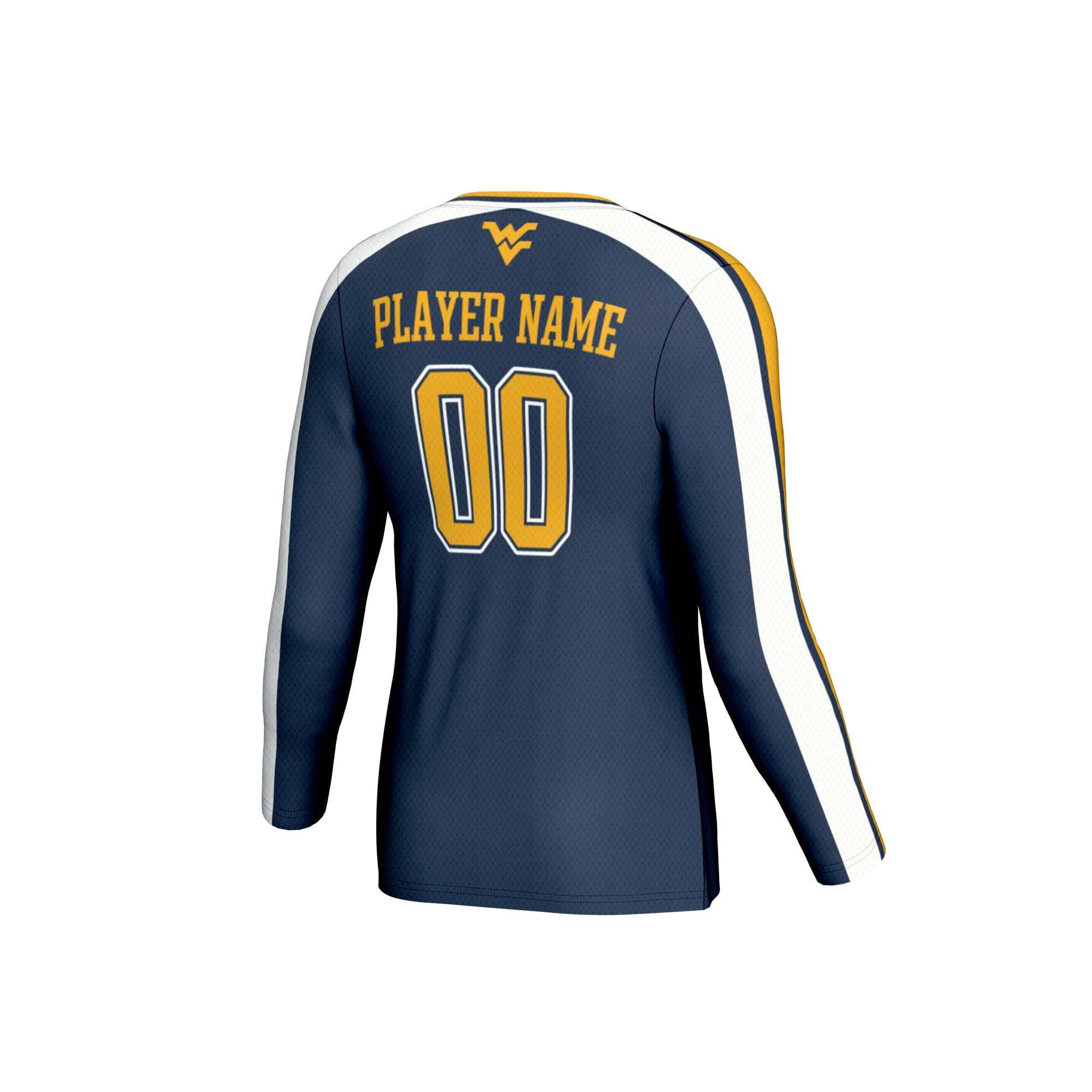 West Virginia Mountaineers Unisex Collegiate Women's Volleyball Lightweight Fashion - back view