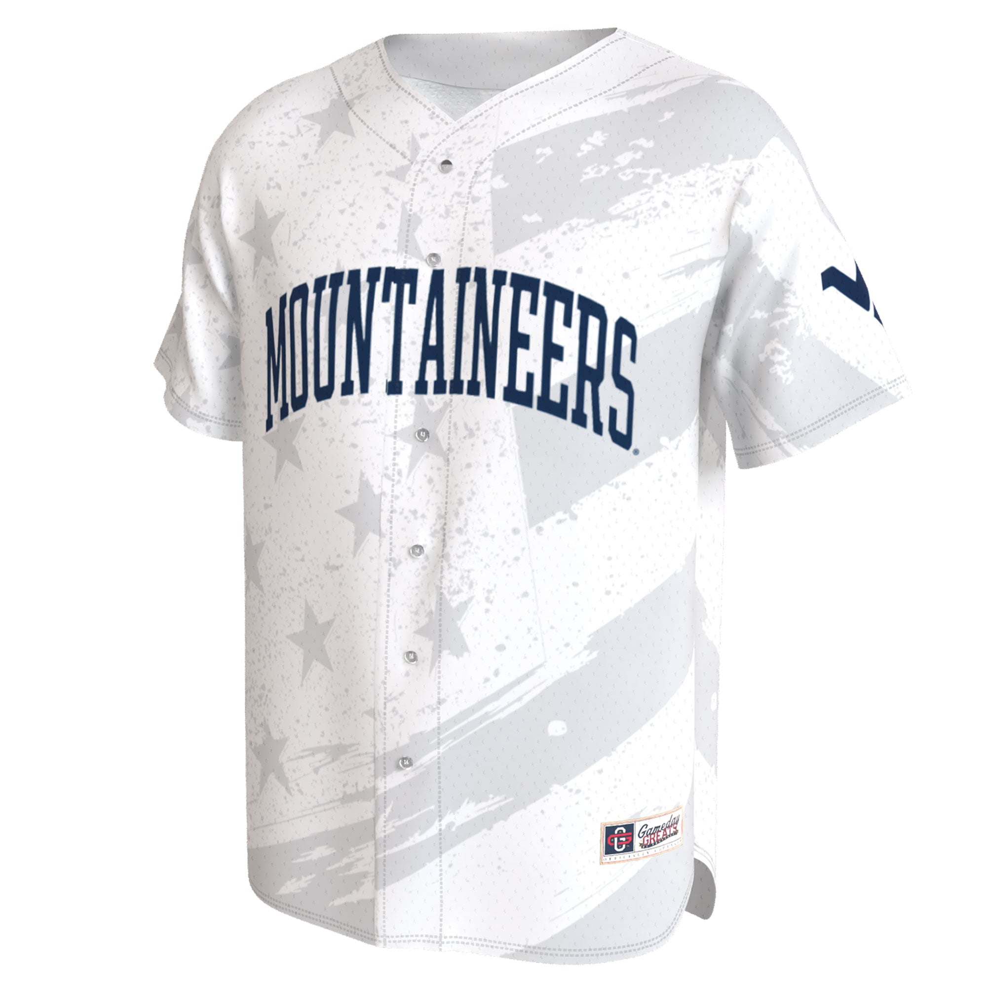 West Virginia Mountaineers Unisex Lightweight Collegiate Baseball Americana Fashion - front view