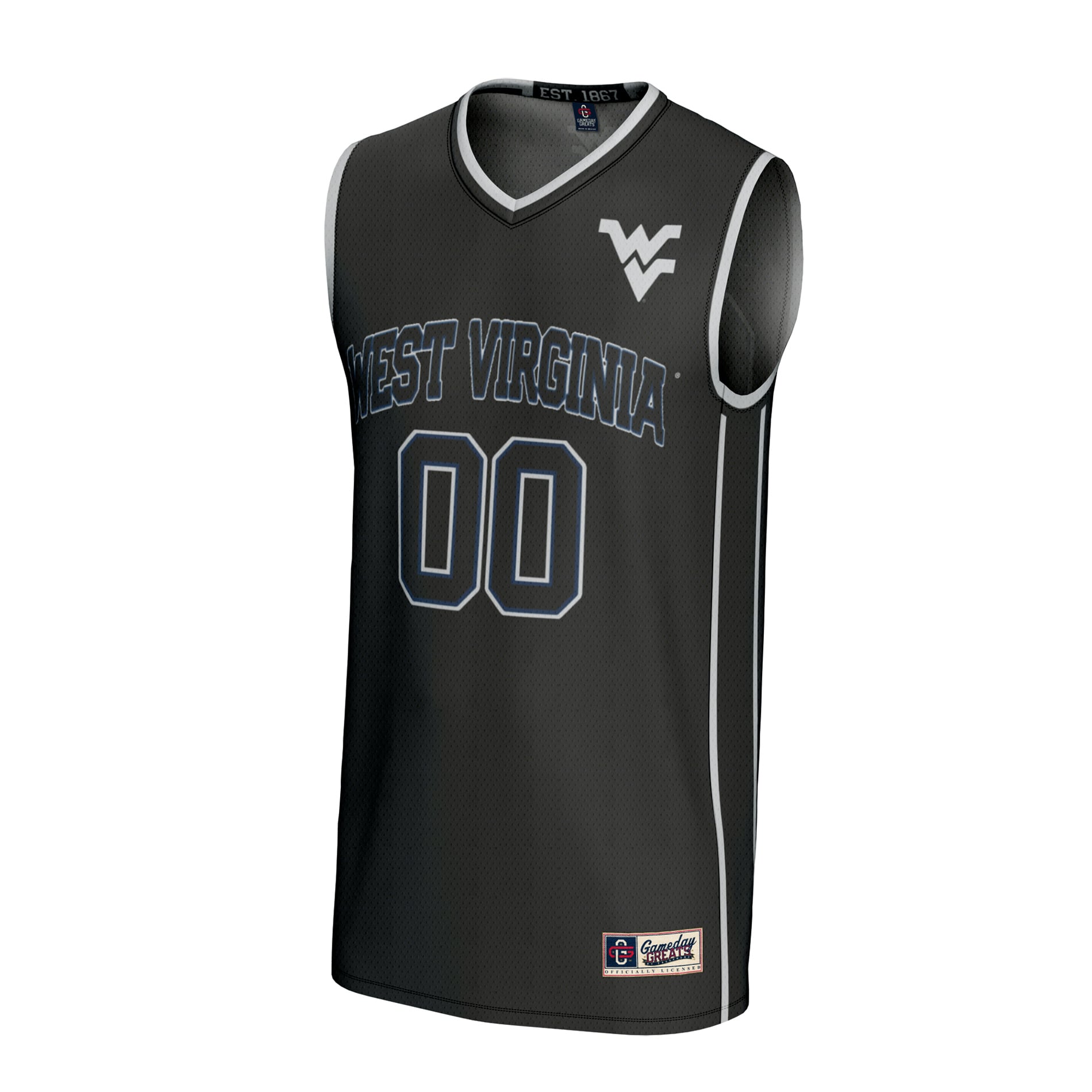 West Virginia Mountaineers Unisex Lightweight Collegiate Women's Basketball Fashion - front view