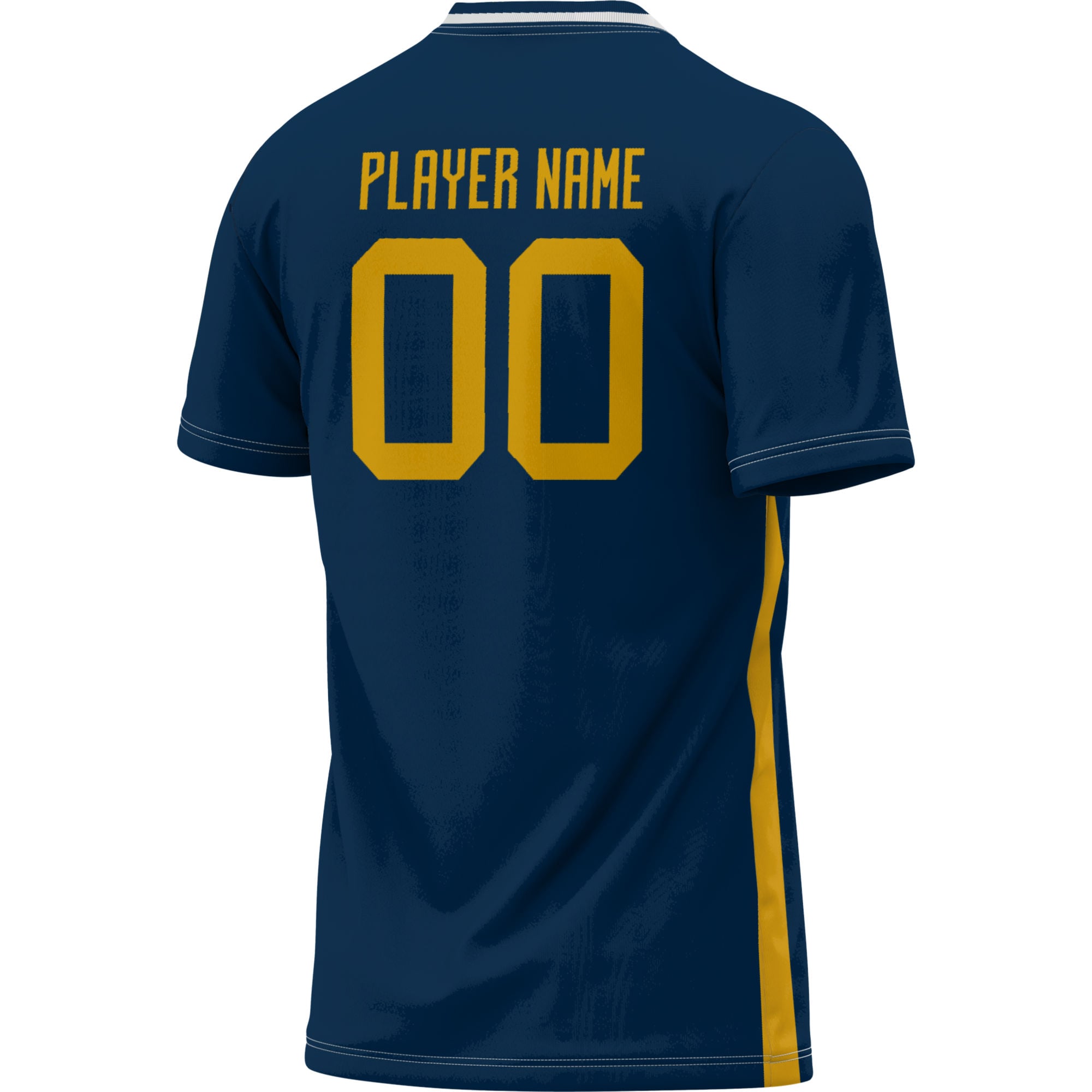 West Virginia Mountaineers Youth Lightweight Soccer Jersey Navy - back view