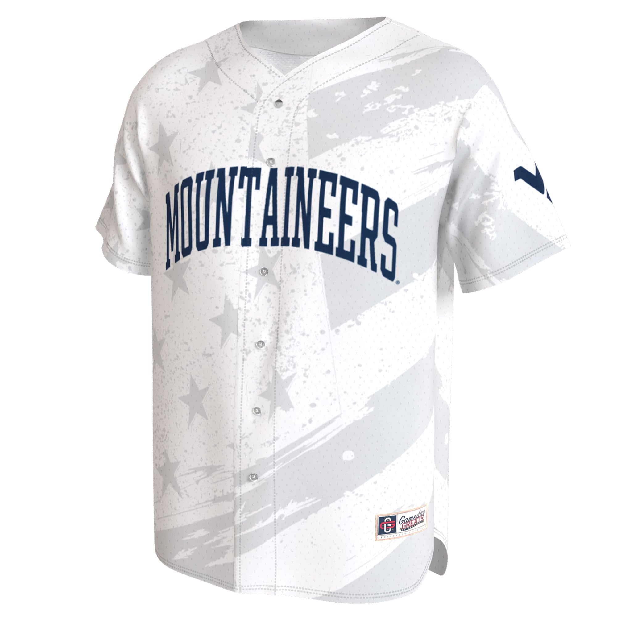 West Virginia Mountaineers Youth Lightweight Collegiate Baseball Americana Fashion - front view