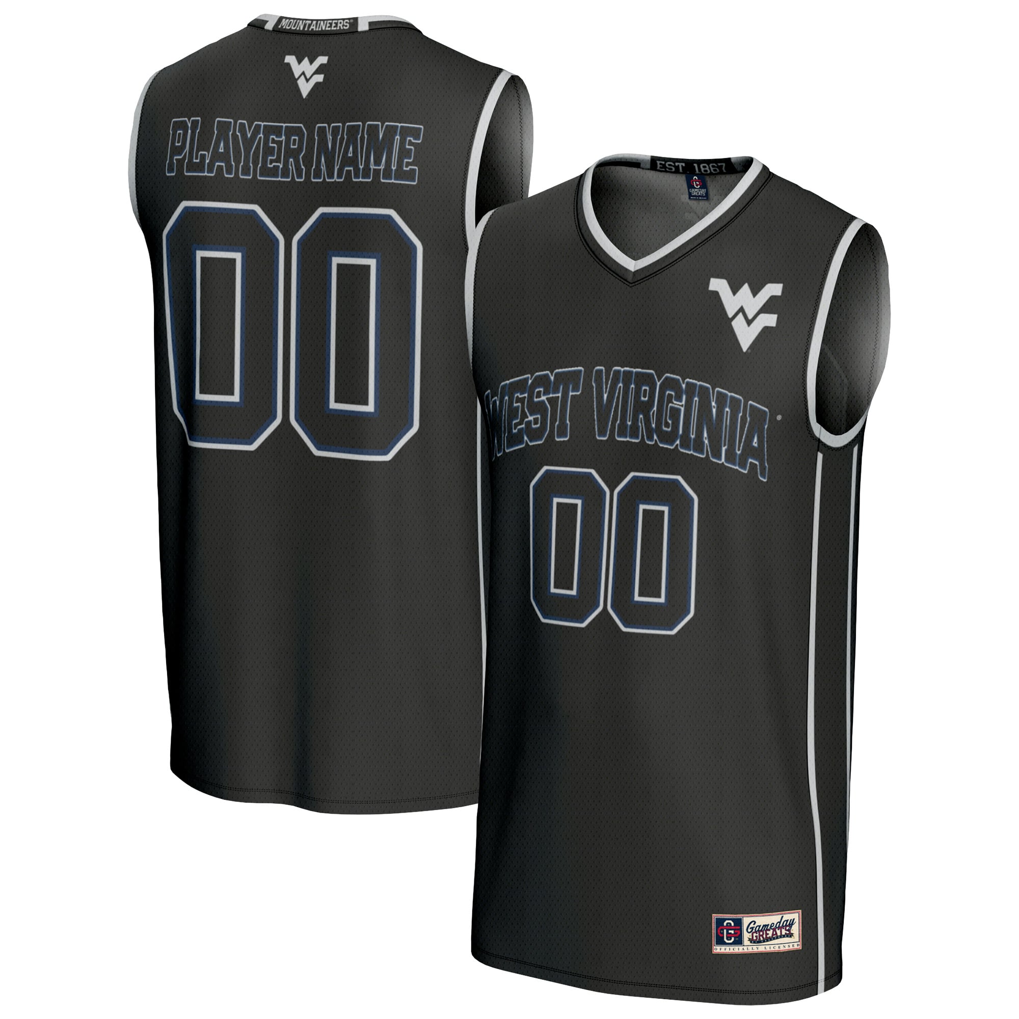 West Virginia Mountaineers Youth Youth Lightweight Collegiate Women's - front and back view