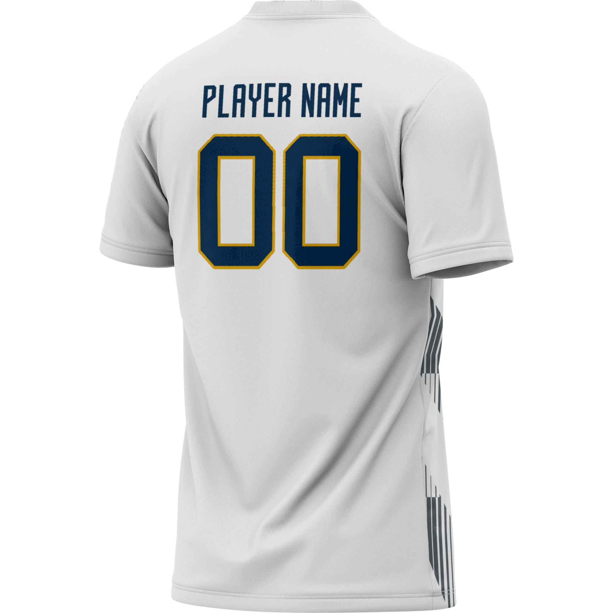 West Virginia Mountaineers Youth Lightweight Soccer Jersey White - back view