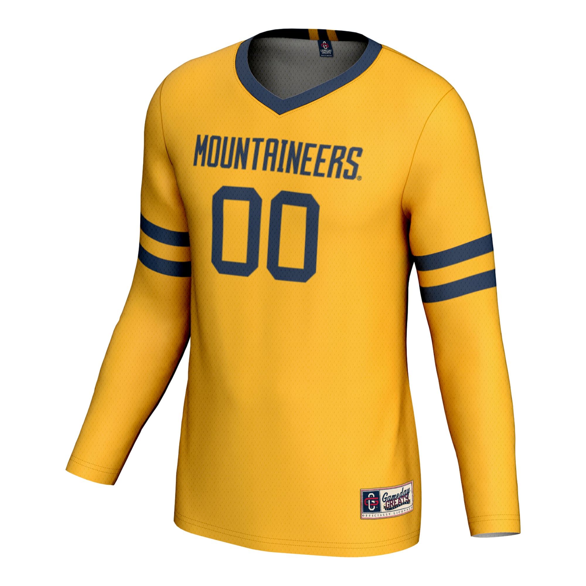West Virginia Mountaineers Youth Lightweight Volleyball Jersey Gold - front view